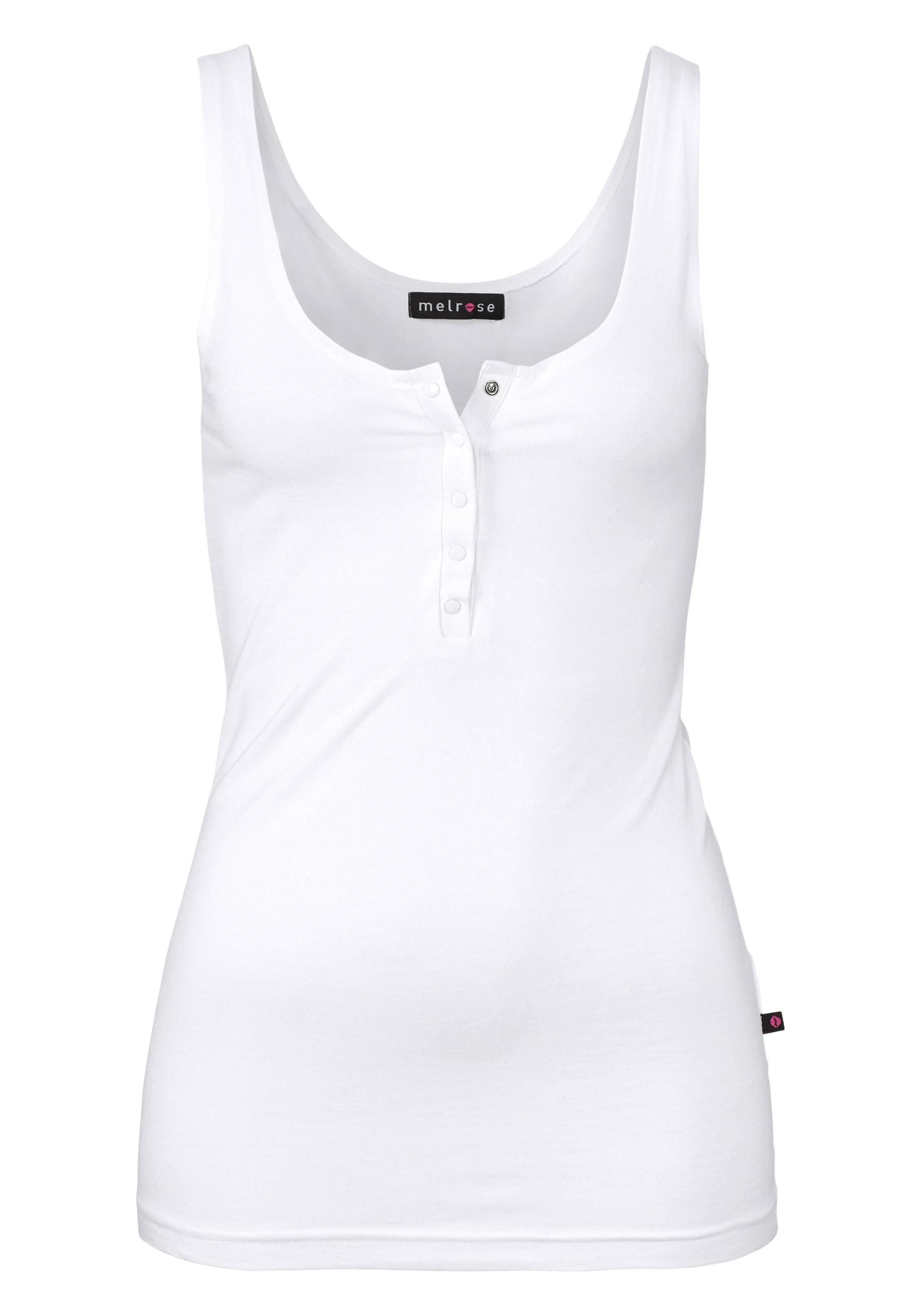 Melrose Tanktop, (Packung, 2 tlg.), figurbetont, mit Knopfleiste