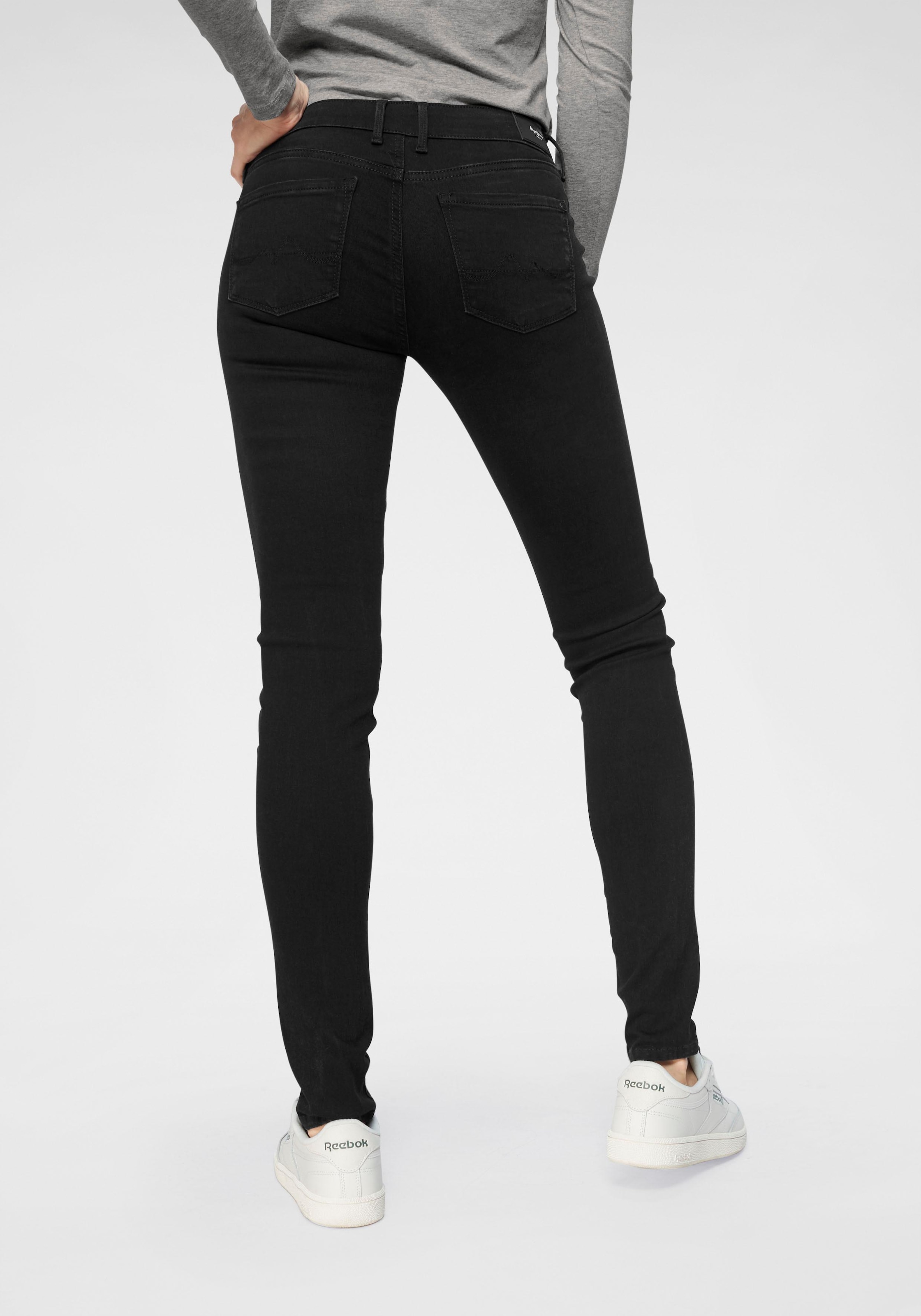 im Skinny-fit-Jeans ♕ 5-Pocket-Stil und »SOHO«, Pepe Jeans Stretch-Anteil mit bei Bund 1-Knopf