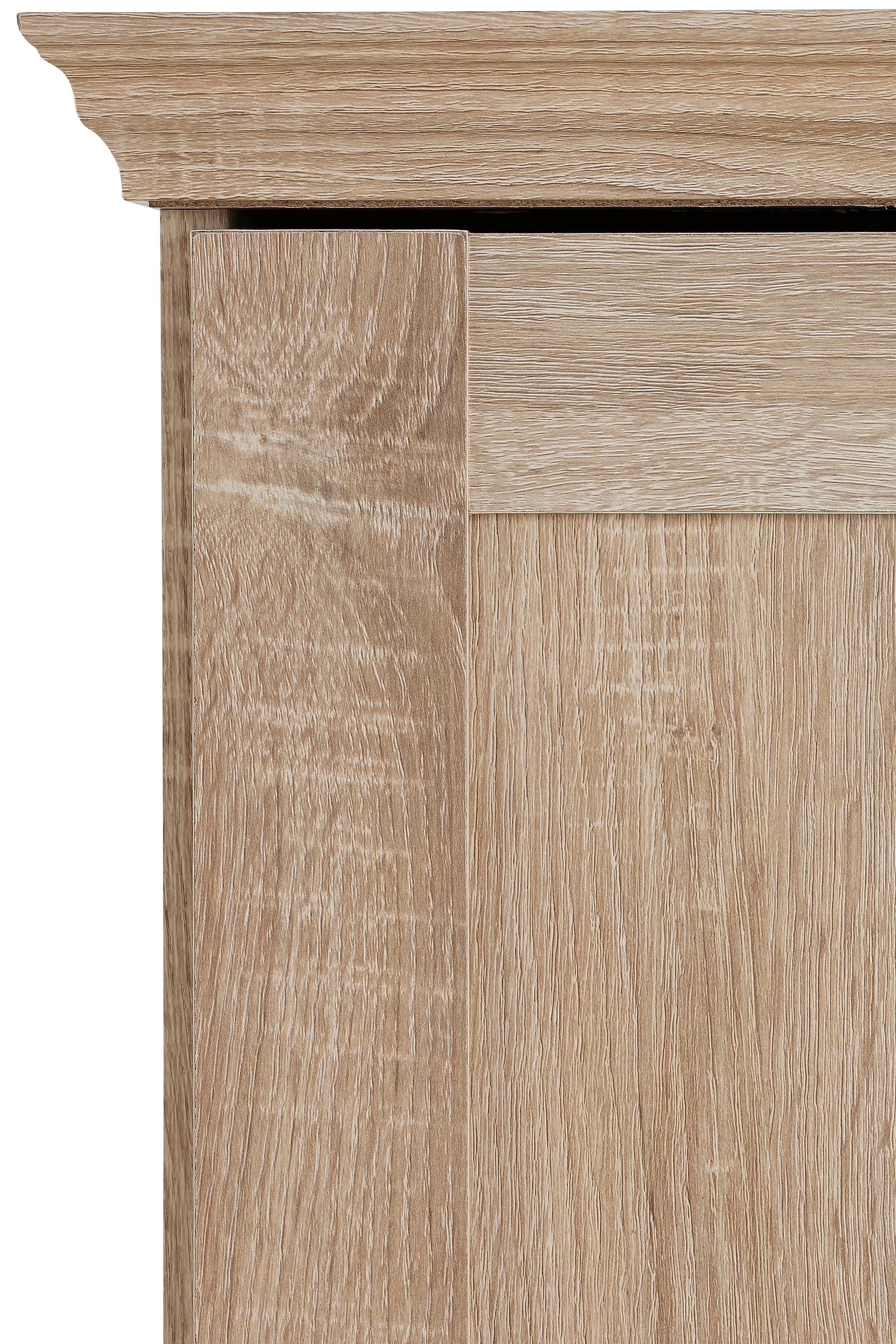 Home affaire Drehtürenschrank »Binz, Wäscheschrank, Mehrzweckschrank, skandinavischer Landhausstil«, (B/H/T ca. 84/130/35 cm), viele Stauraummöglichkeiten, Metallgriffe, Türen mit Rahmen/ Kassetten