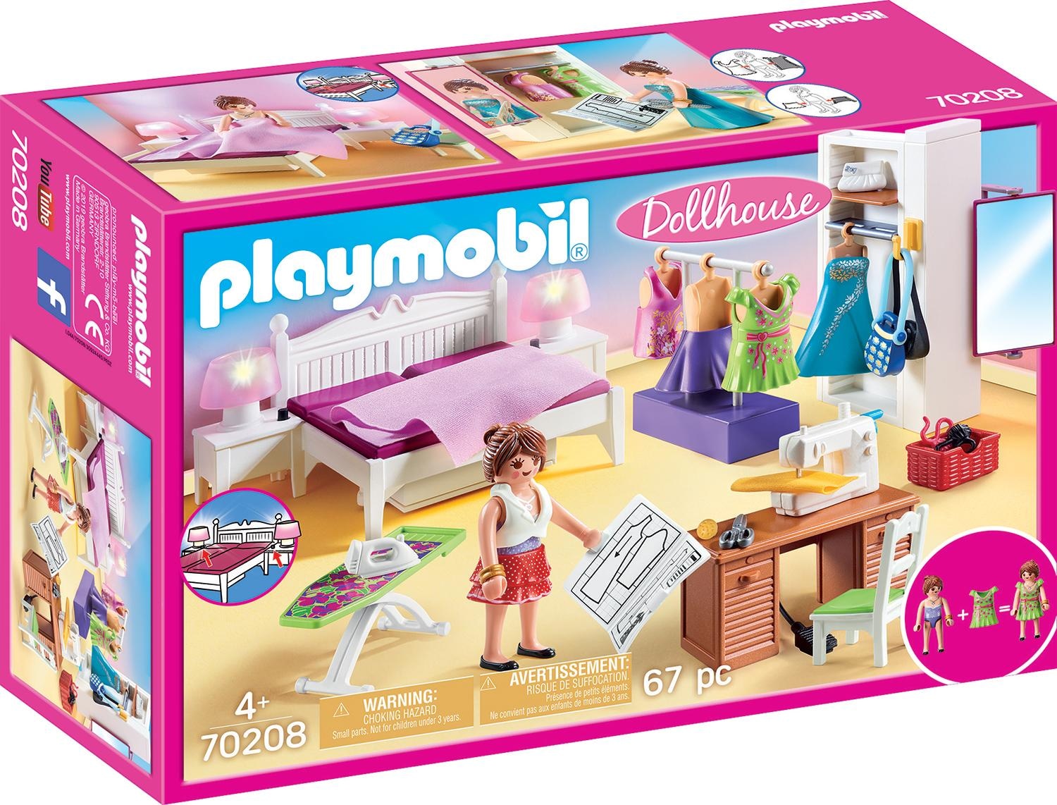 Konstruktions-Spielset »Schlafzimmer mit Nähecke (70208), Dollhouse«, (67 St.), Made...