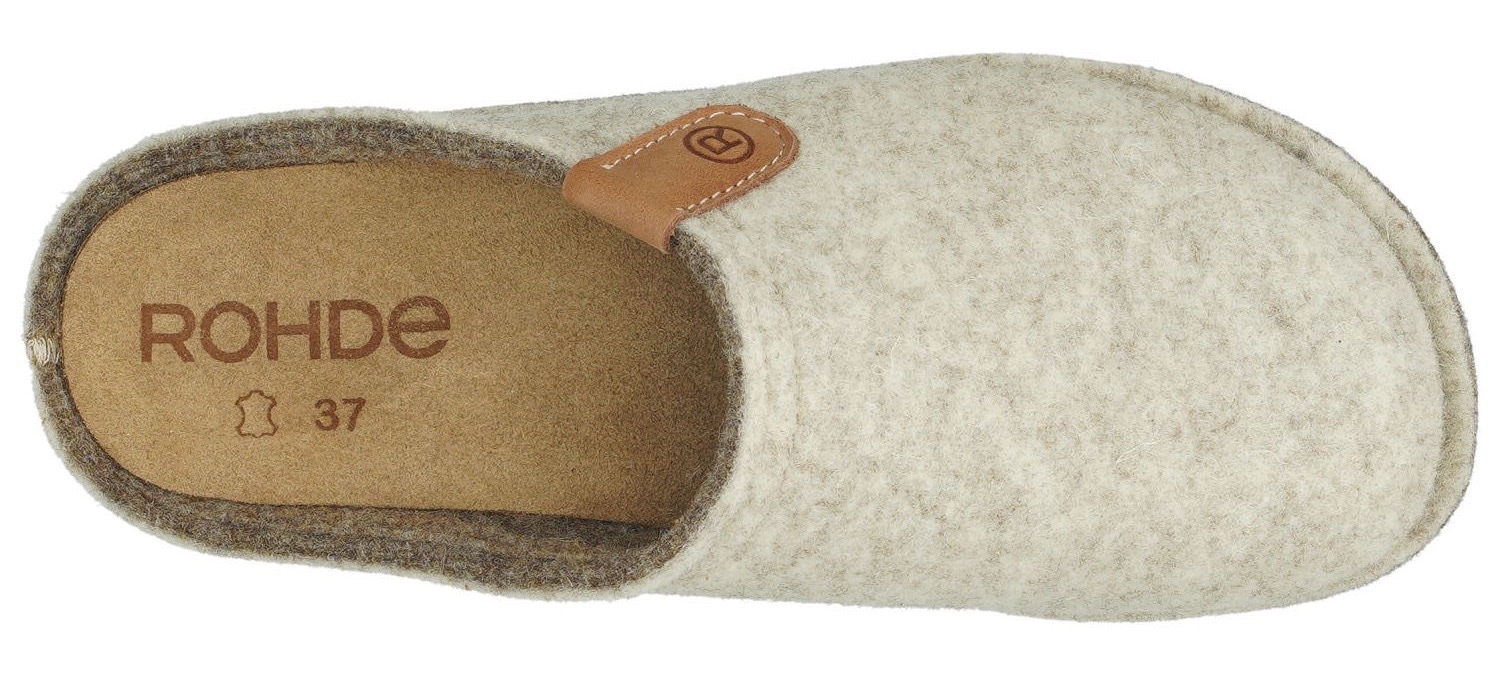 Rohde Pantoffel »CALMYS N°15«  Clog, Hausschuh, Homeslipper, Filz in melierter Optik