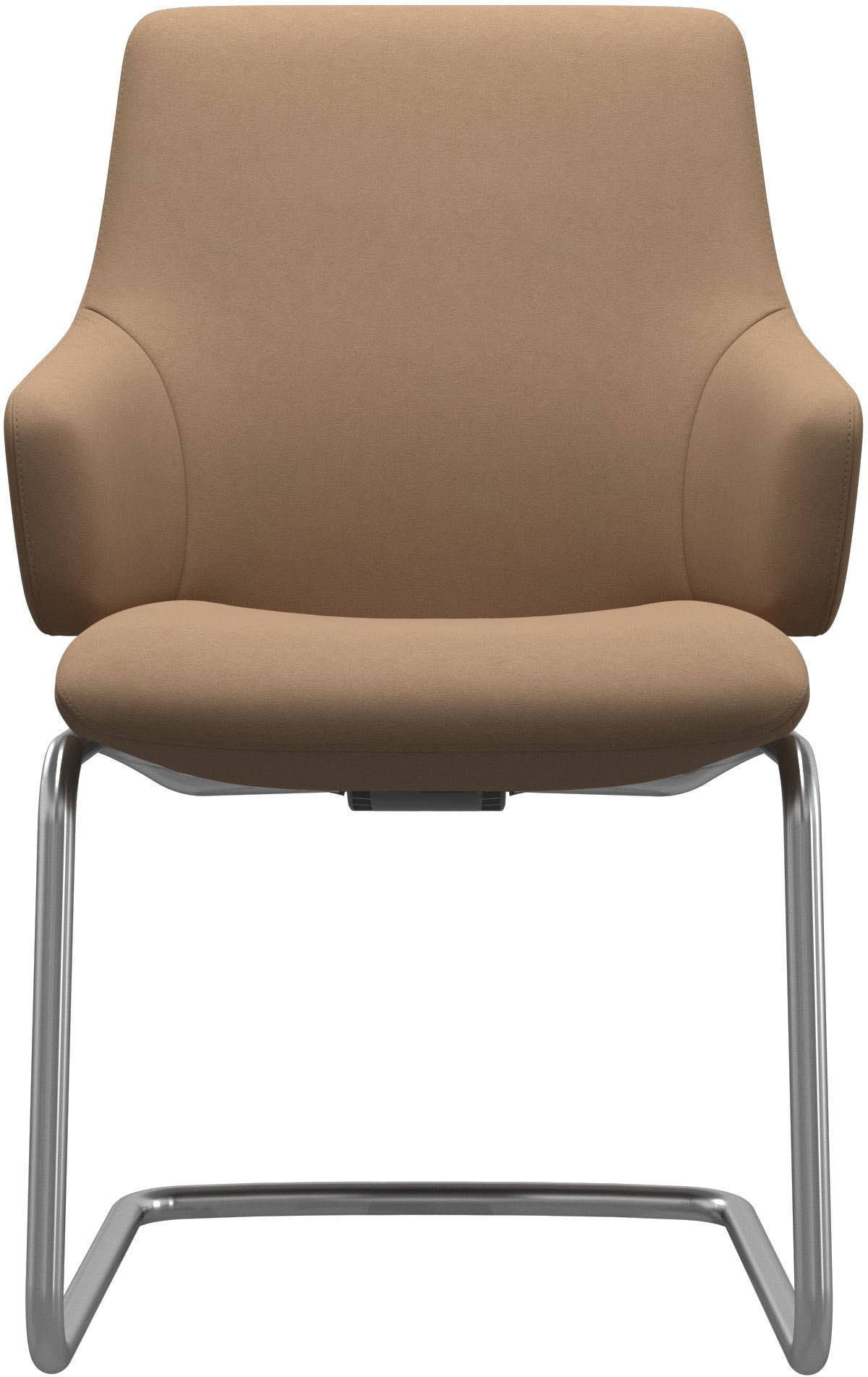 Stressless® Polsterstuhl »Laurel«, Microfaser DINAMICA, Low Back mit Armlehne, Größe L, mit Beinen aus Stahl in Schwarz matt