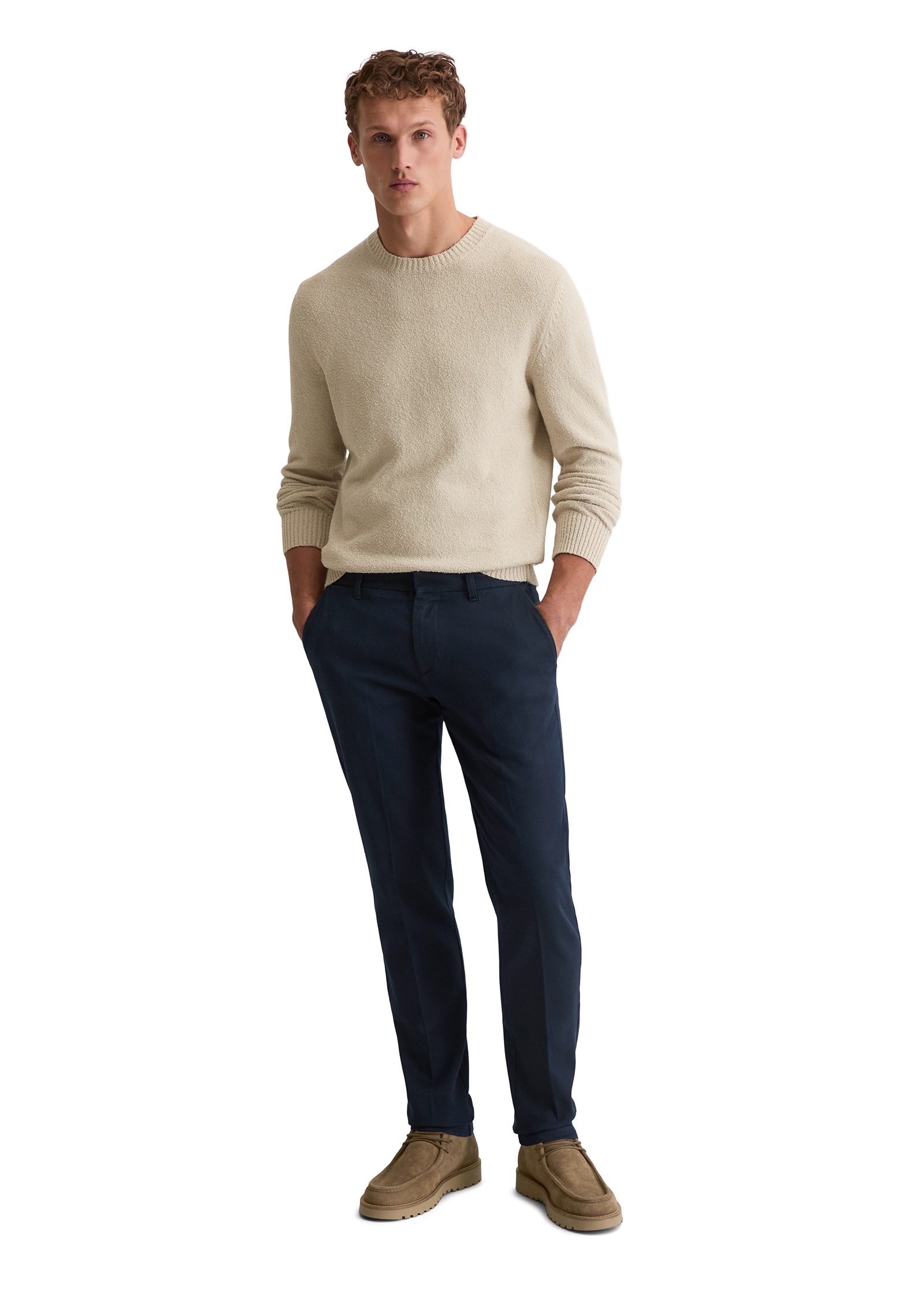 Marc O'Polo Rundhalspullover »regular aus Bio-Baumwoll-Mix-Boucle«