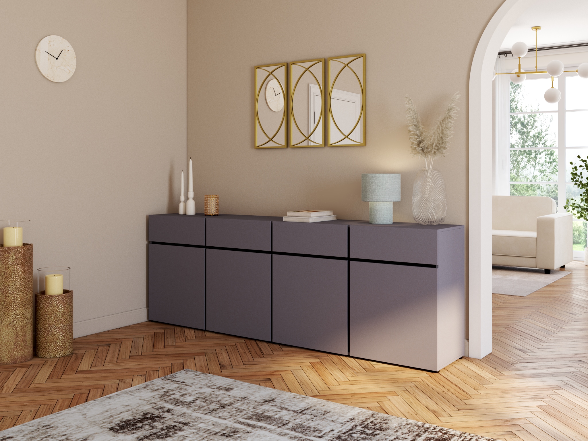 my home Teppich »Salsa« rechteckig 9 mm Höhe mit besonders weichem Flor, Kurzflor, im Vintage-Look, dichte Qualität