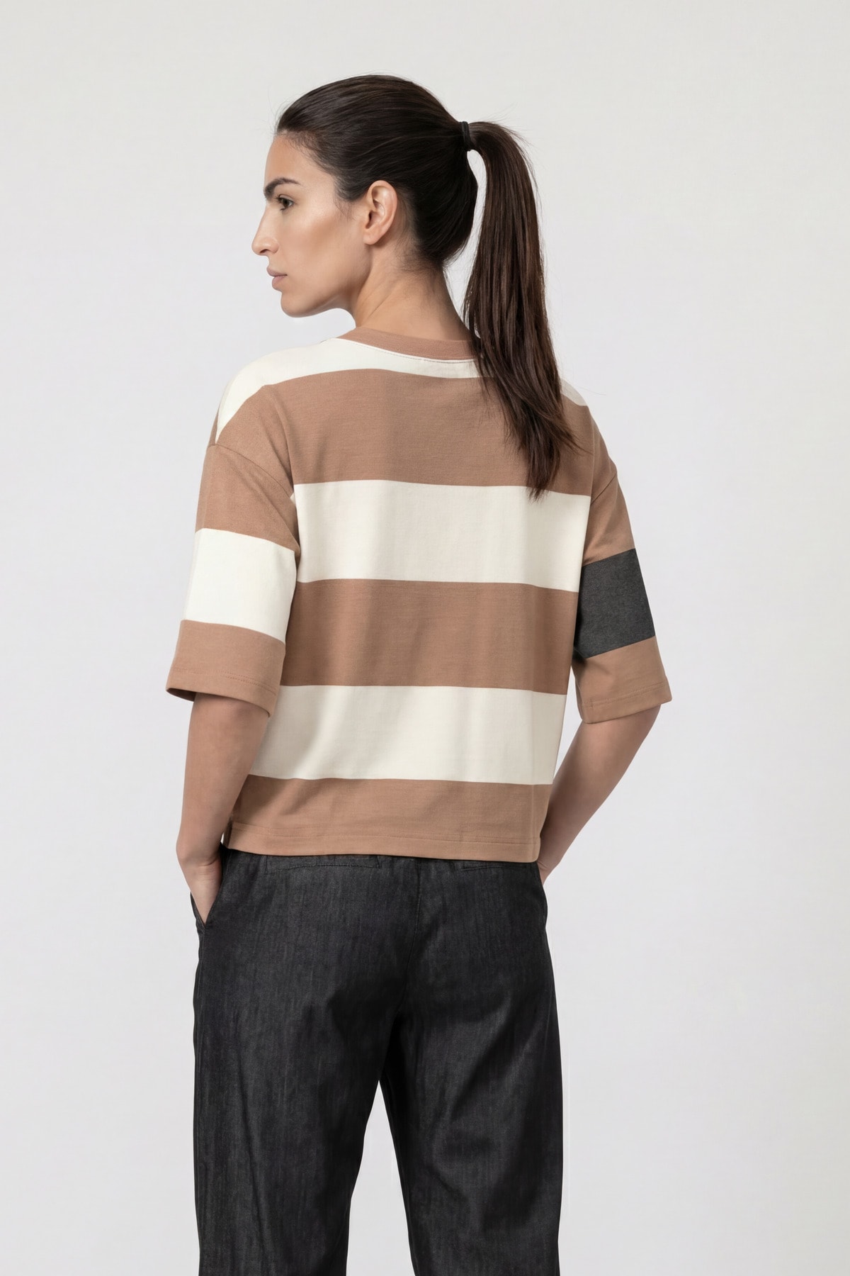 Monari Sweatshirt »Sweatshirt Ringel + Colourblock«, Regular fit mit Streifen

