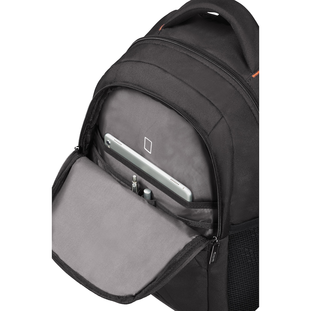 American Tourister® Laptoprucksack »At Work, black/orange«