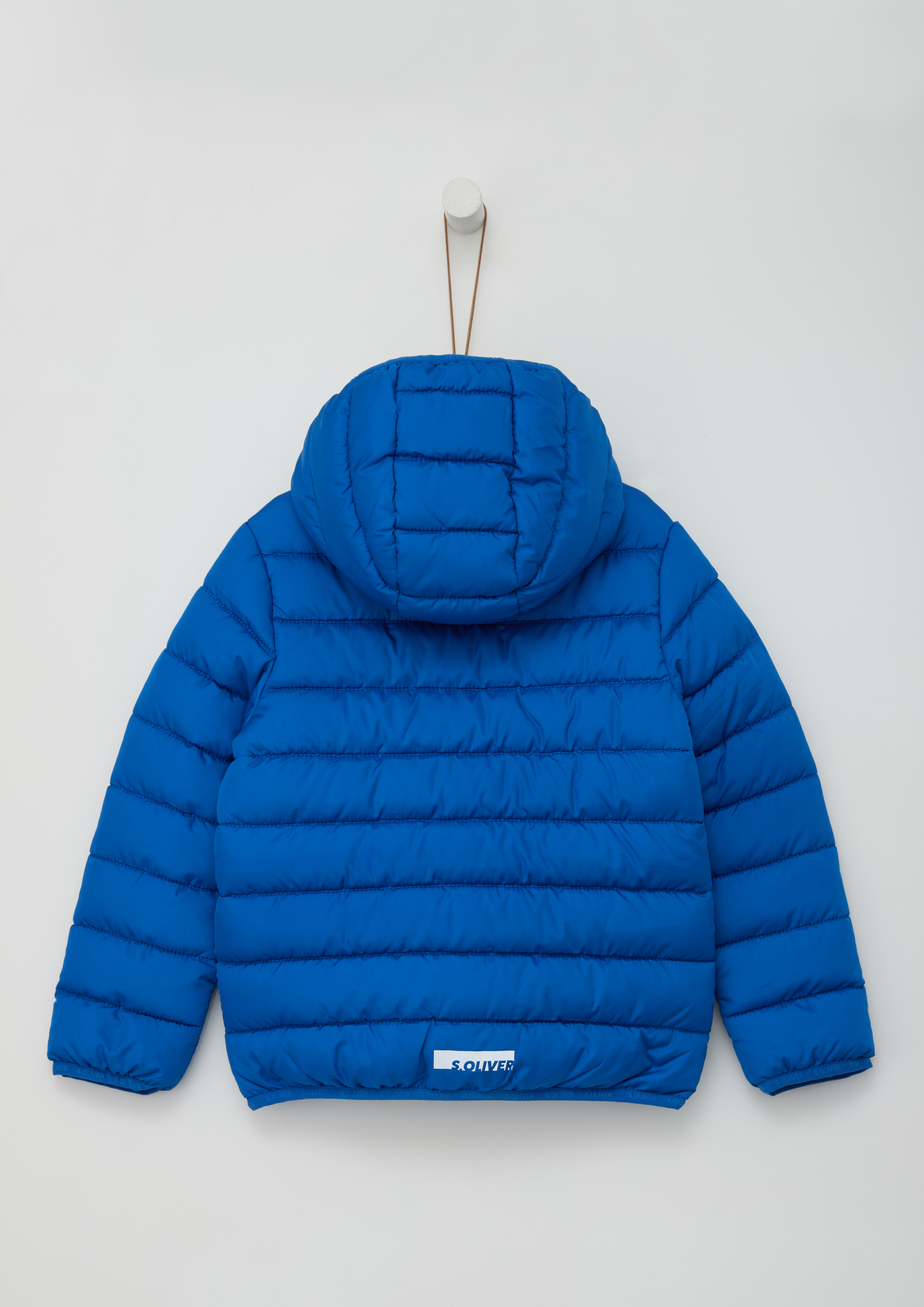 s.Oliver Junior Outdoorjacke, mit Kapuze, mit Markenlogo