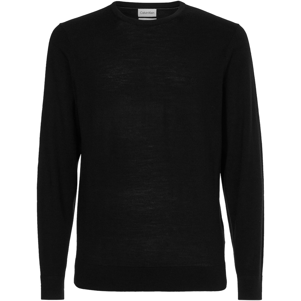 Calvin Klein Rundhalspullover »SUPERIOR WOOL CREW NECK SWEATER«