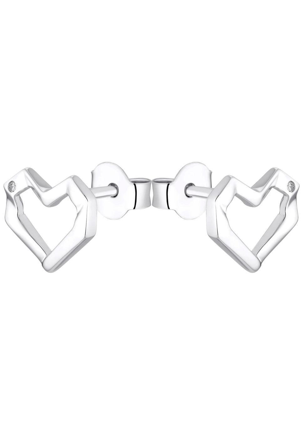 s.Oliver Paar Ohrstecker »Herz, 2036856«, mit Zirkonia (synth.)