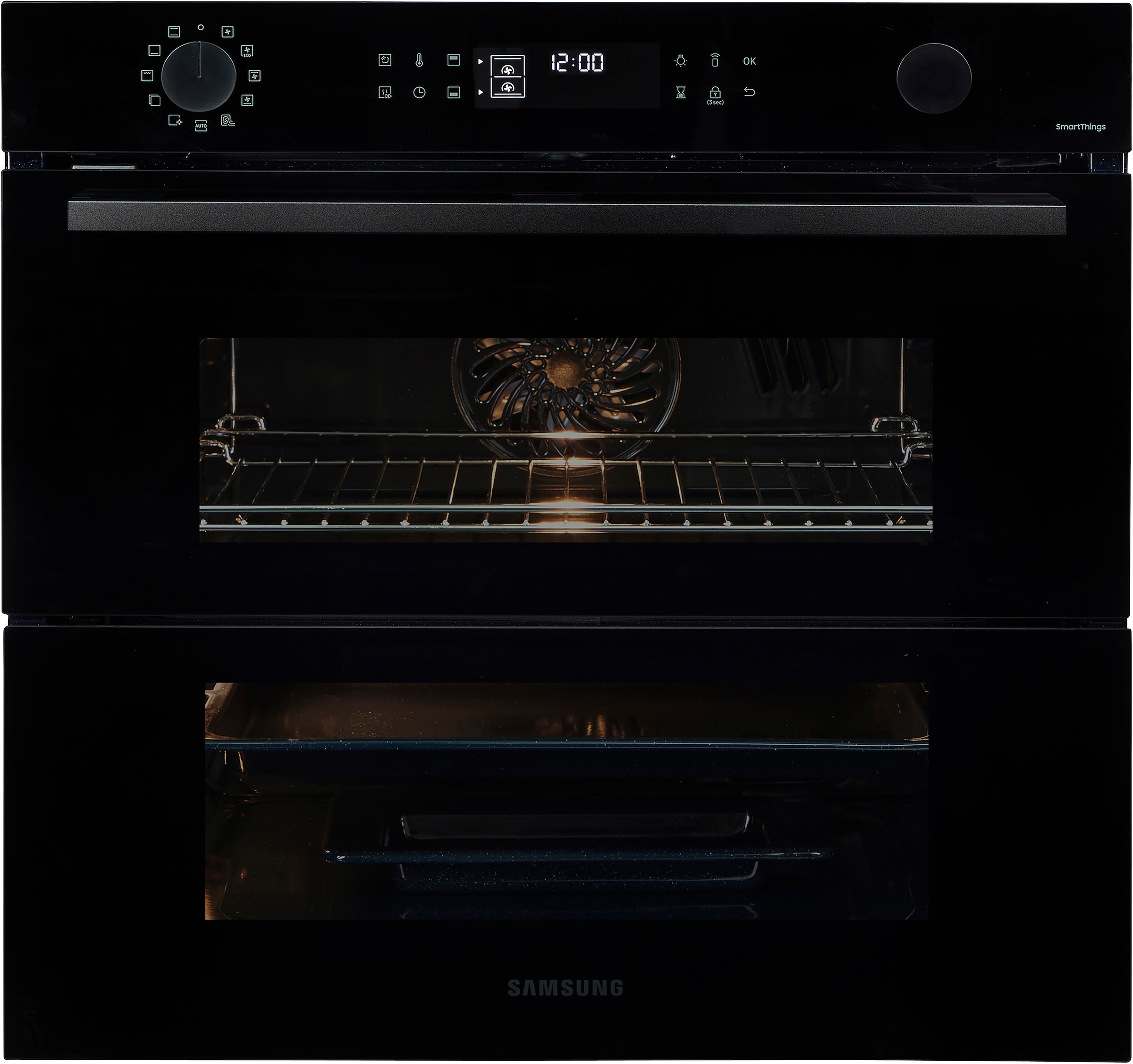 Samsung Einbaubackofen Serie 4 »NV7B45502AK/U1« mit Pyrolyse-Selbstreinigung Dual Cook Flex – Ein Ofen. Zwei Garräume. Flexible Tür.
