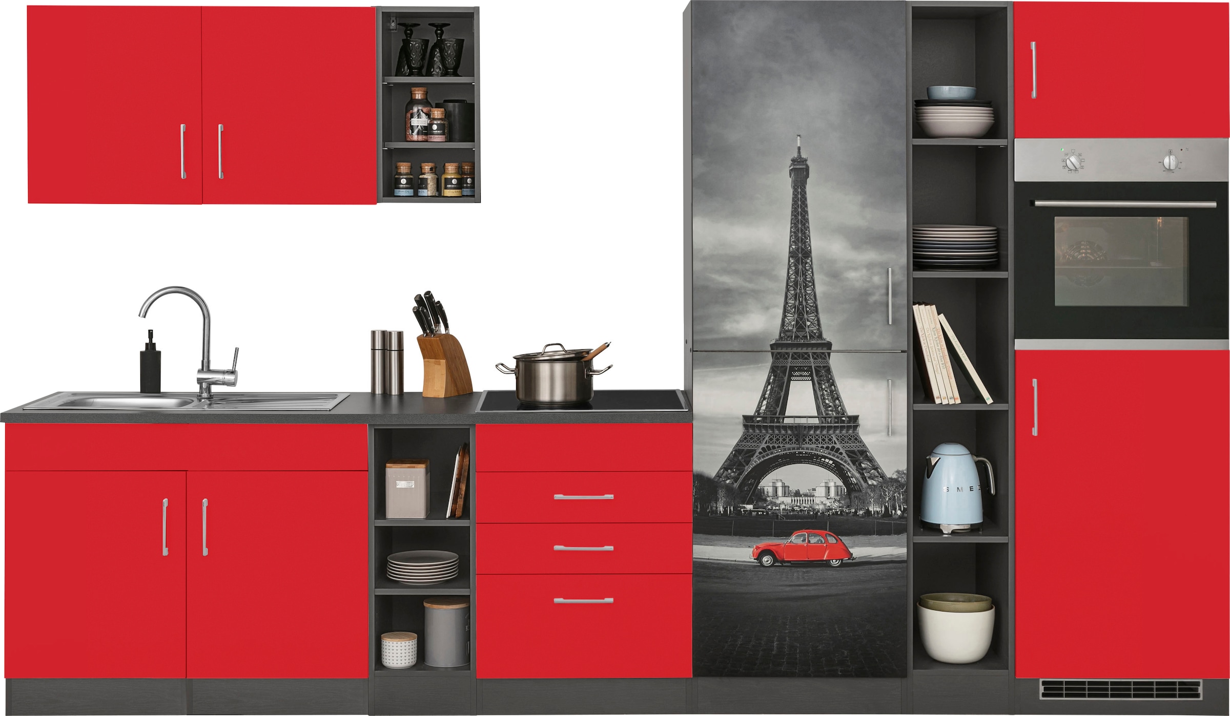 KOCHSTATION Küchenzeile »KS-Paris«, ohne E-Geräte, Breite 340 cm