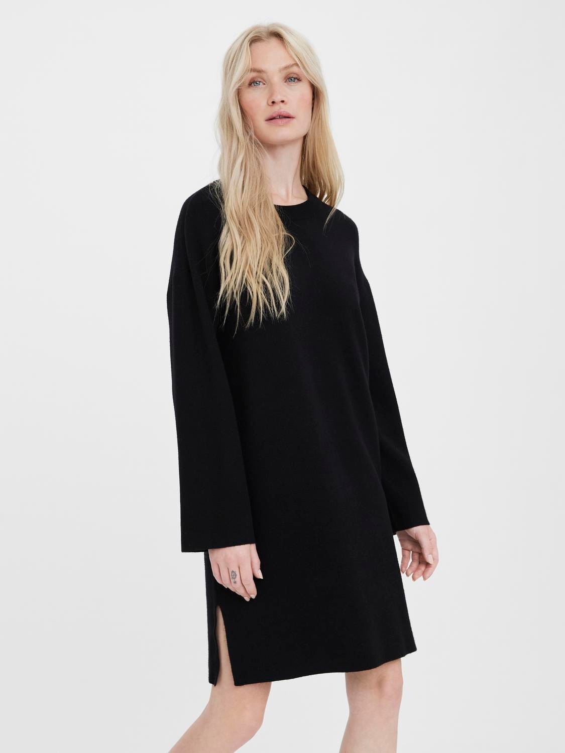 Vero Moda Strickkleid »VMGOLDNEEDLE WIDE LS ONCK DRESS REP LCS«