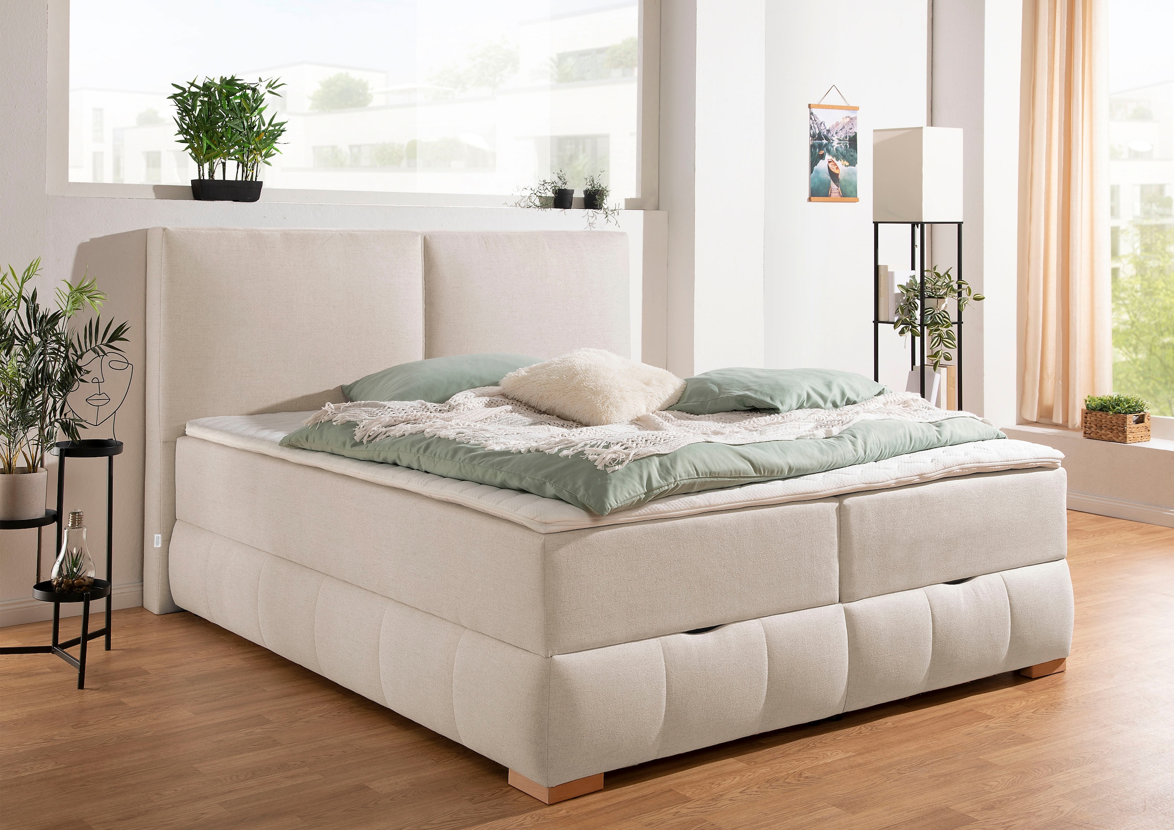 Guido Maria Kretschmer Home&Living Boxbett Wehma, in H2 & H3 wählbar, inklusive Topper