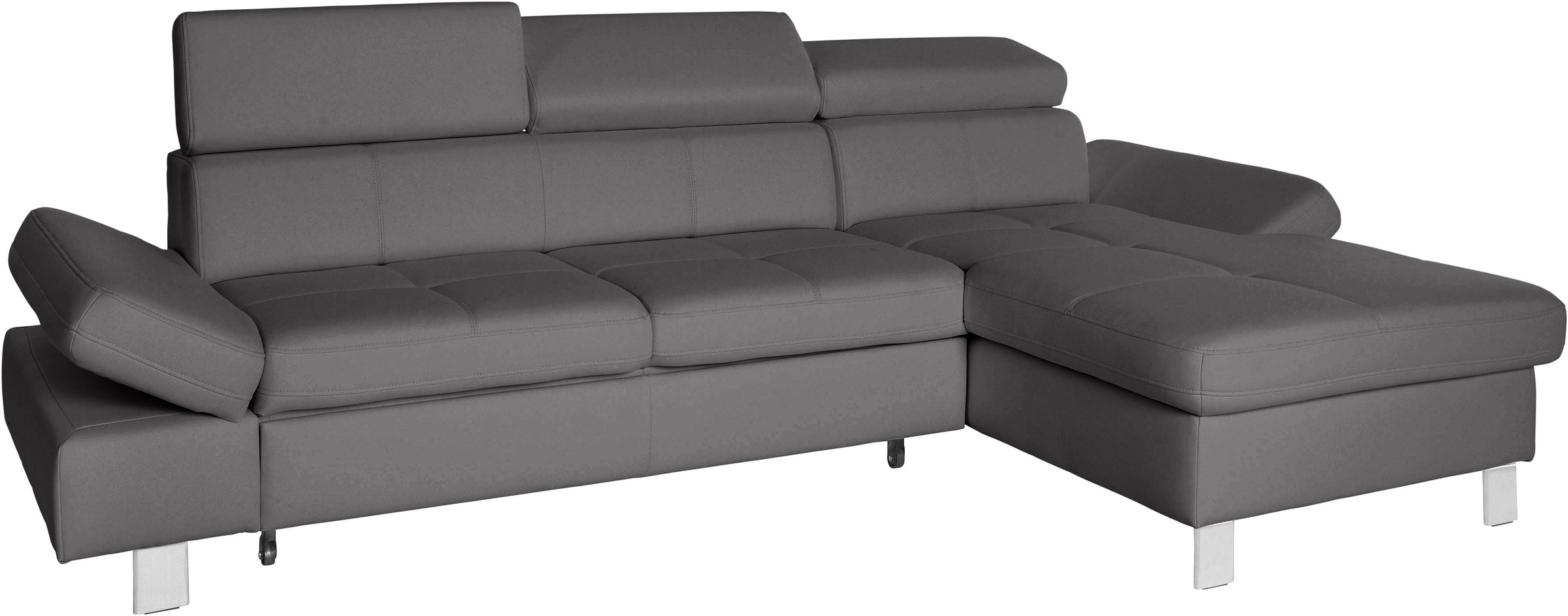 exxpo - sofa fashion Ecksofa »Fiji, hochwertige Detailverarbeitung im Sitz und Rücken, L-Form«, bequem durch Kopf- und Armteilverstellung, wahlweise mit Bettfunktion