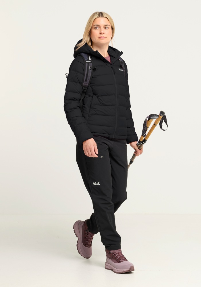 Jack Wolfskin Daunenjacke »WILD PASS DOWN HOODY W RDS« mit Kapuze Daunenjacke mit Kapuze, warm, wind- und wasserabweisend