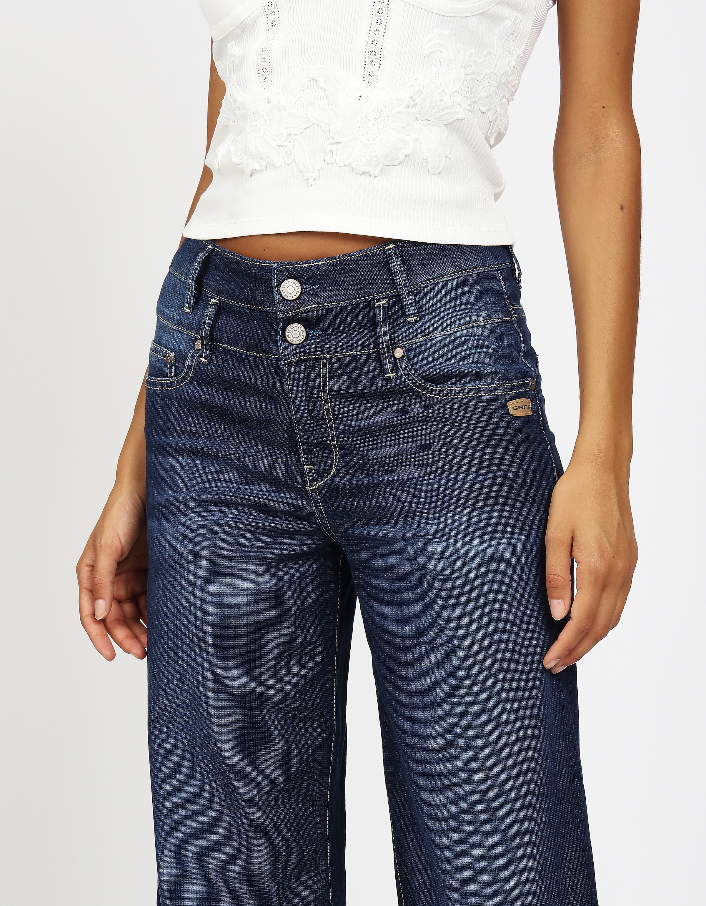 GANG Leinenhose »94CARA«  mit doppeltem Bund