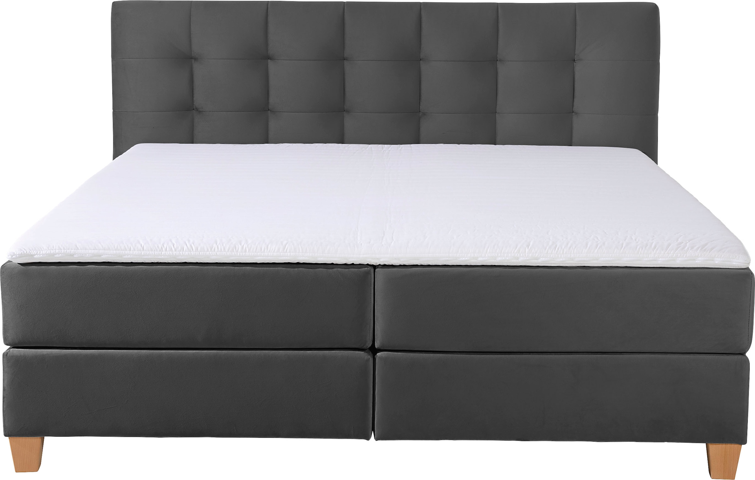 Home affaire Boxspringbett »Moulay«, inkl. Topper, in Überlänge 220 cm, 3 Härtegrade, auch in H4