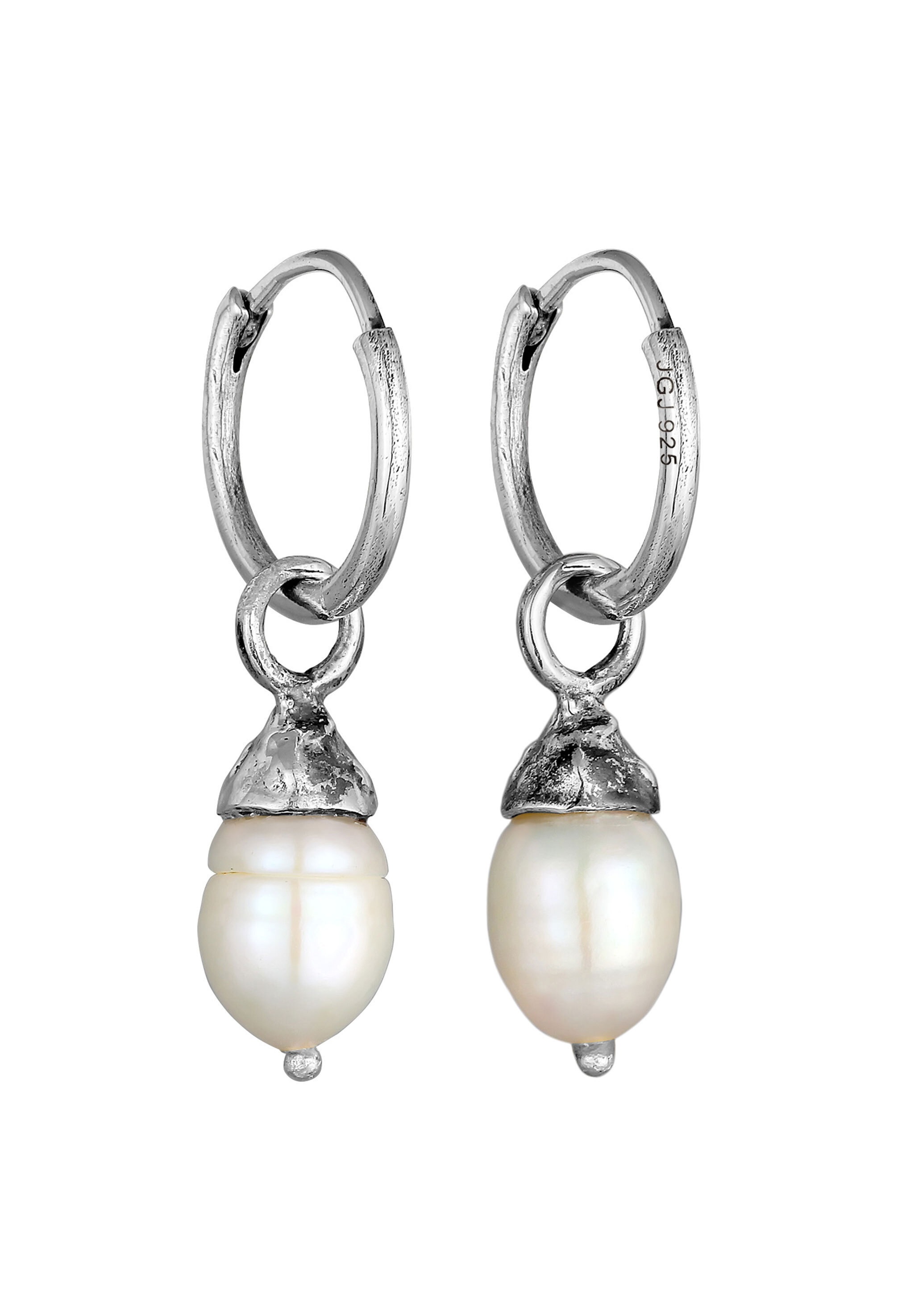 HAZE & GLORY Paar Creolen »Ohrringe Herren Creolen Perlen 925 Silber«