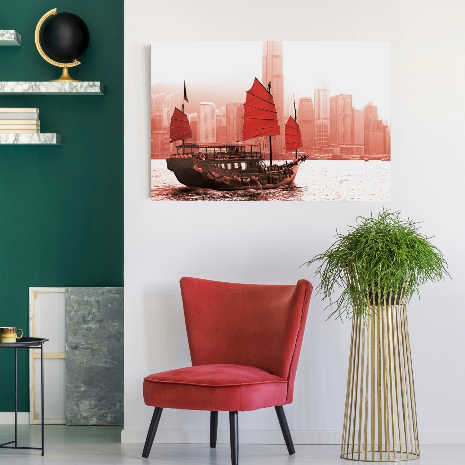 queence Acrylglasbild »Schiff«, Skyline-Gebäude-Städte-Bilder von Booten & Schiffen-Boote & Schiffe, Fine Art-Print in Galeriequalität