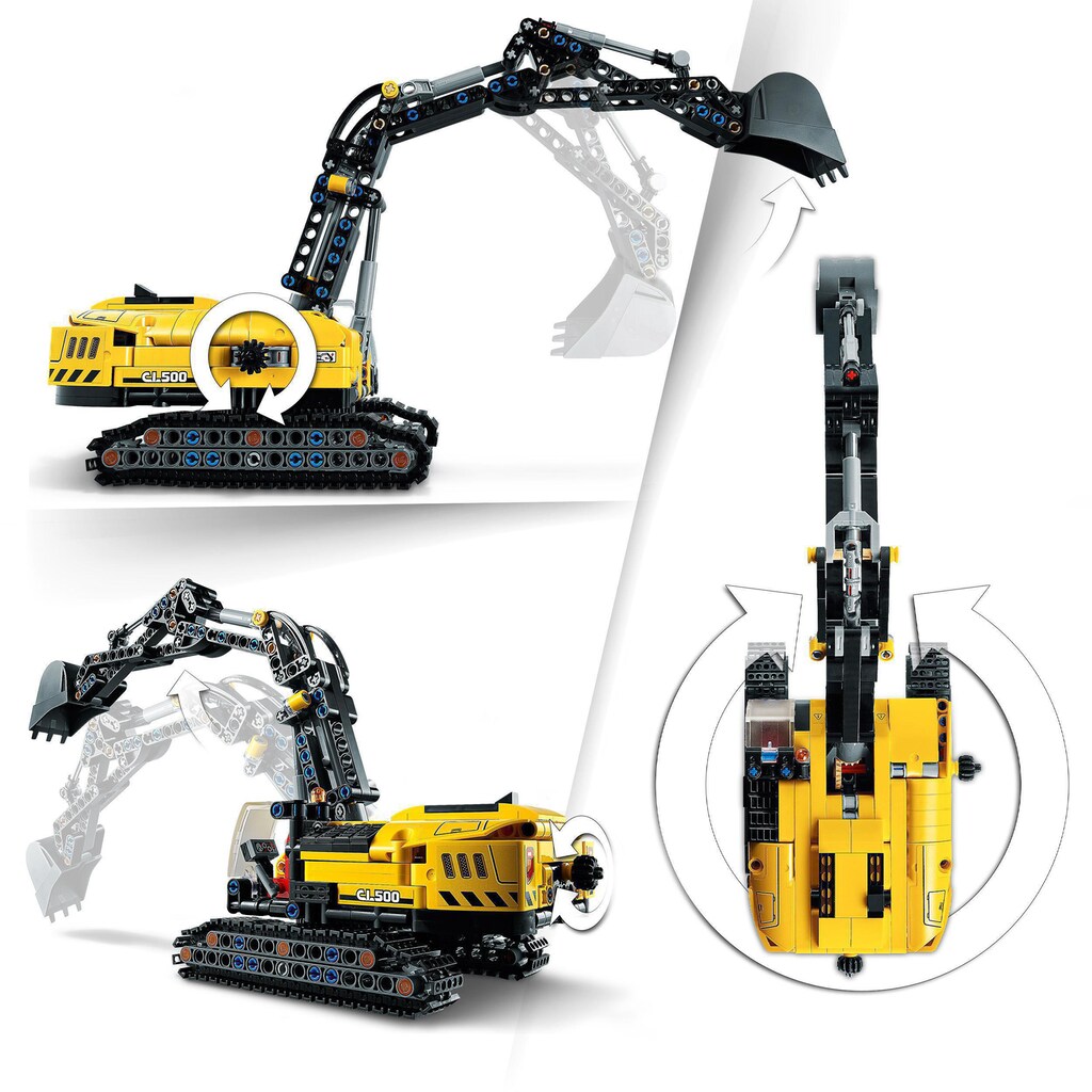 LEGO® Konstruktionsspielsteine »Hydraulikbagger (42121), LEGO® Technic«, (569 St.), Made in Europe