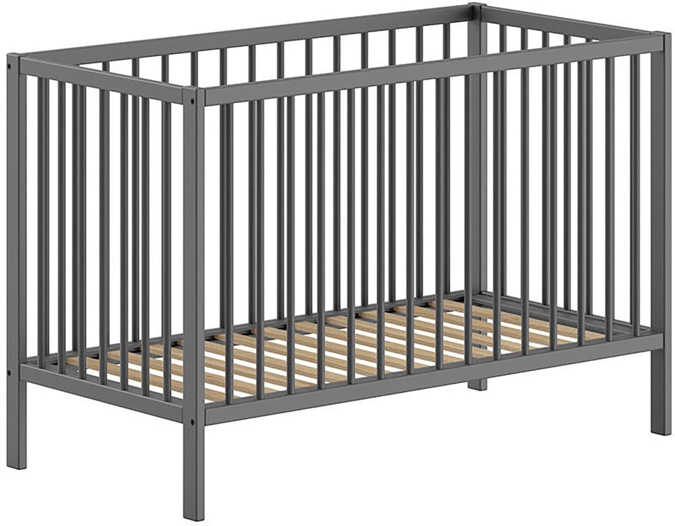 Vipack Babybett »Dino 60/120 cm mit 3-fach verstellbarem Lattenrost, stabile Bauweise« Gitterbett aus massiver Buche, wahlweise in 3 Farben