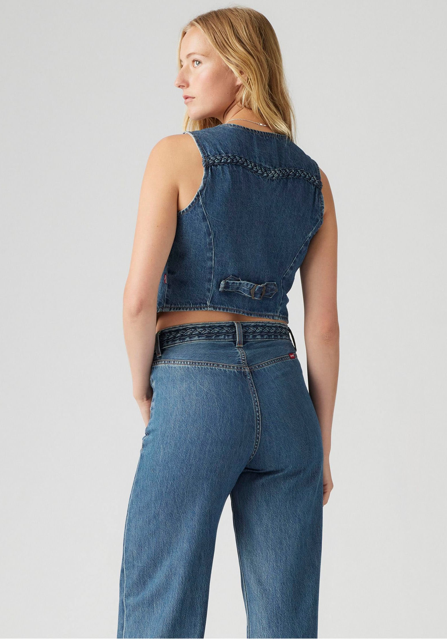 Levi's® Jeansweste »BRAIDED VEST«, mit Ziernähten