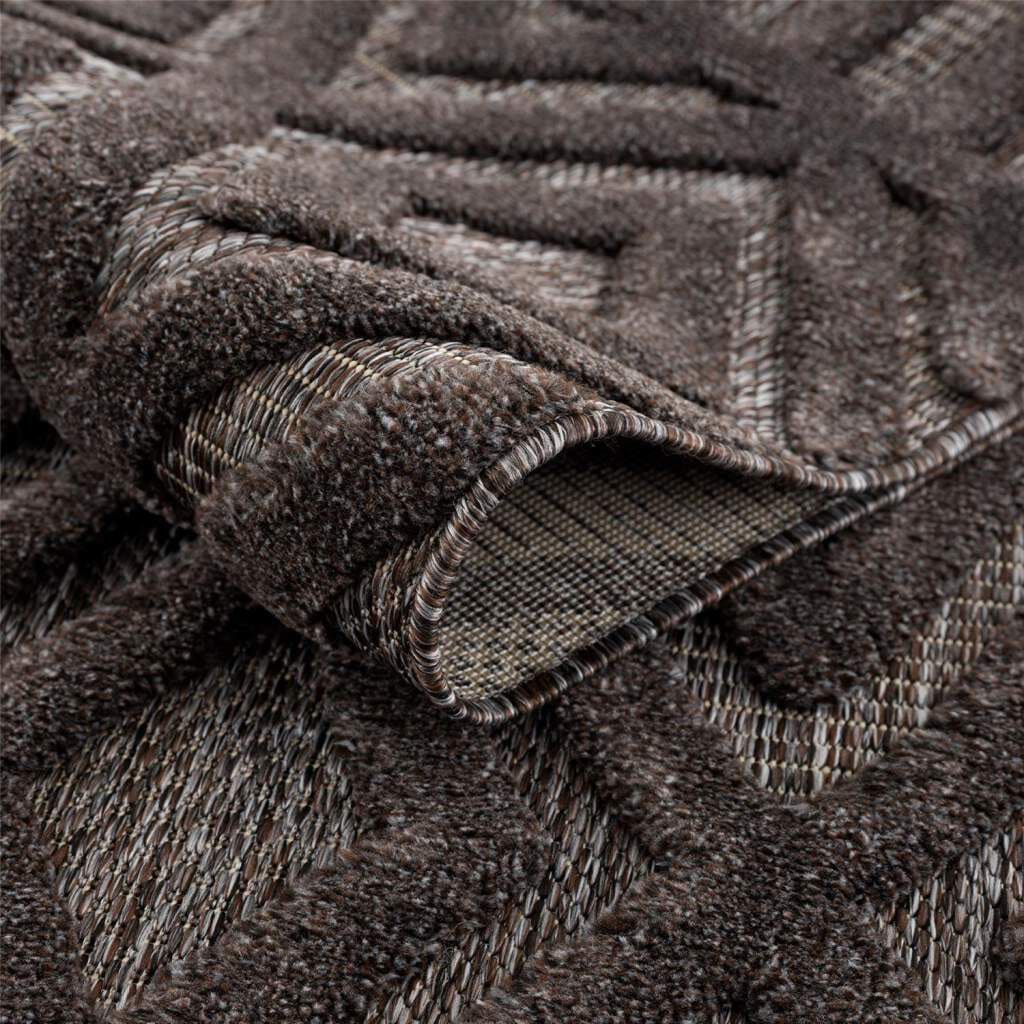 Carpet City Teppich »In-& Outdoorteppich Santorini 58377, 3D-Effekt, Raute-Optik«, rechteckig, 5 mm Höhe, Wetterfest & UV-beständig für Terrasse, Balkon, Küche, Flur