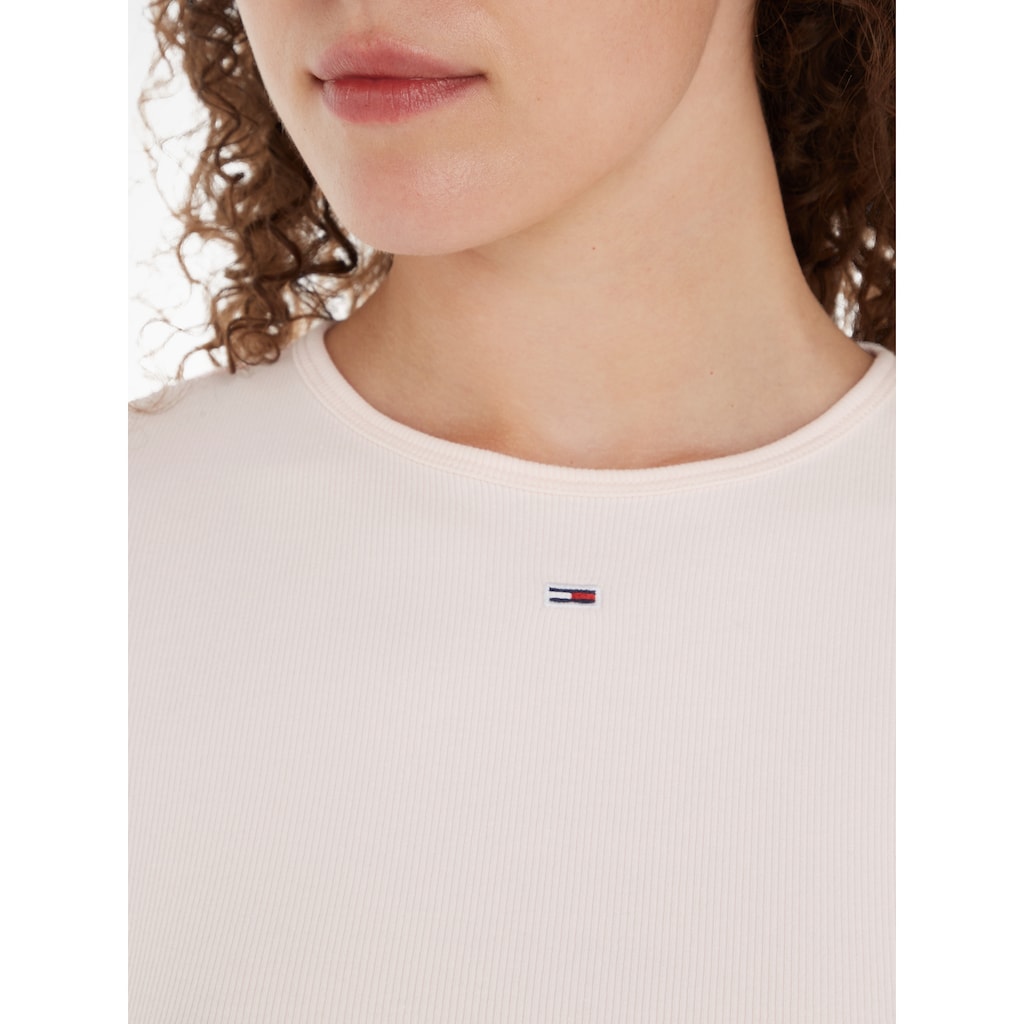 Tommy Jeans T-Shirt »TJW BBY ESSENTIAL RIB SS«, mit Tommy Jeans Logo-Flag