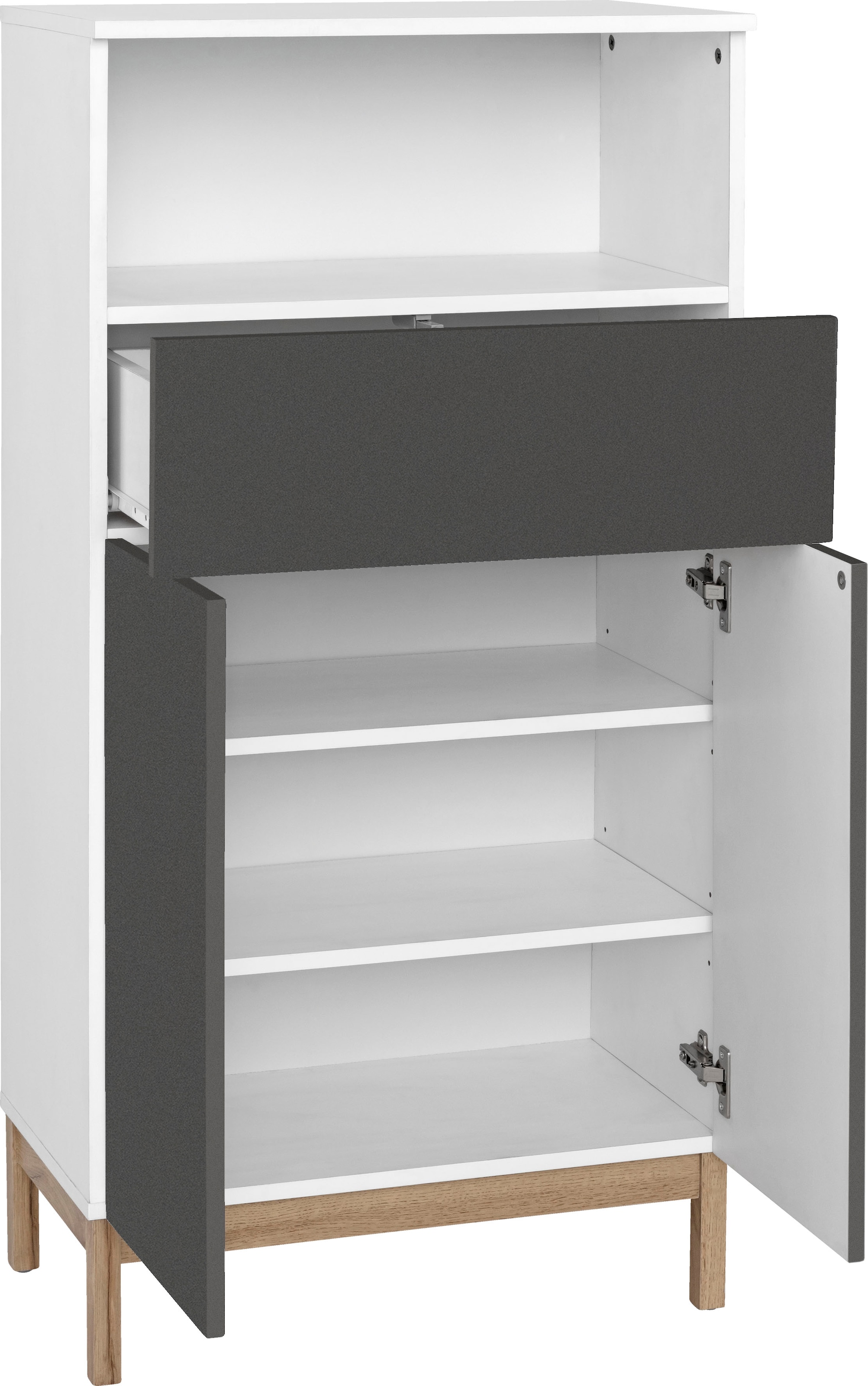 welltime Midischrank »Stian« mit 2 Einlegeböden hinter den Türenpaar, Breite 60 cm, Höhe 120,5 cm