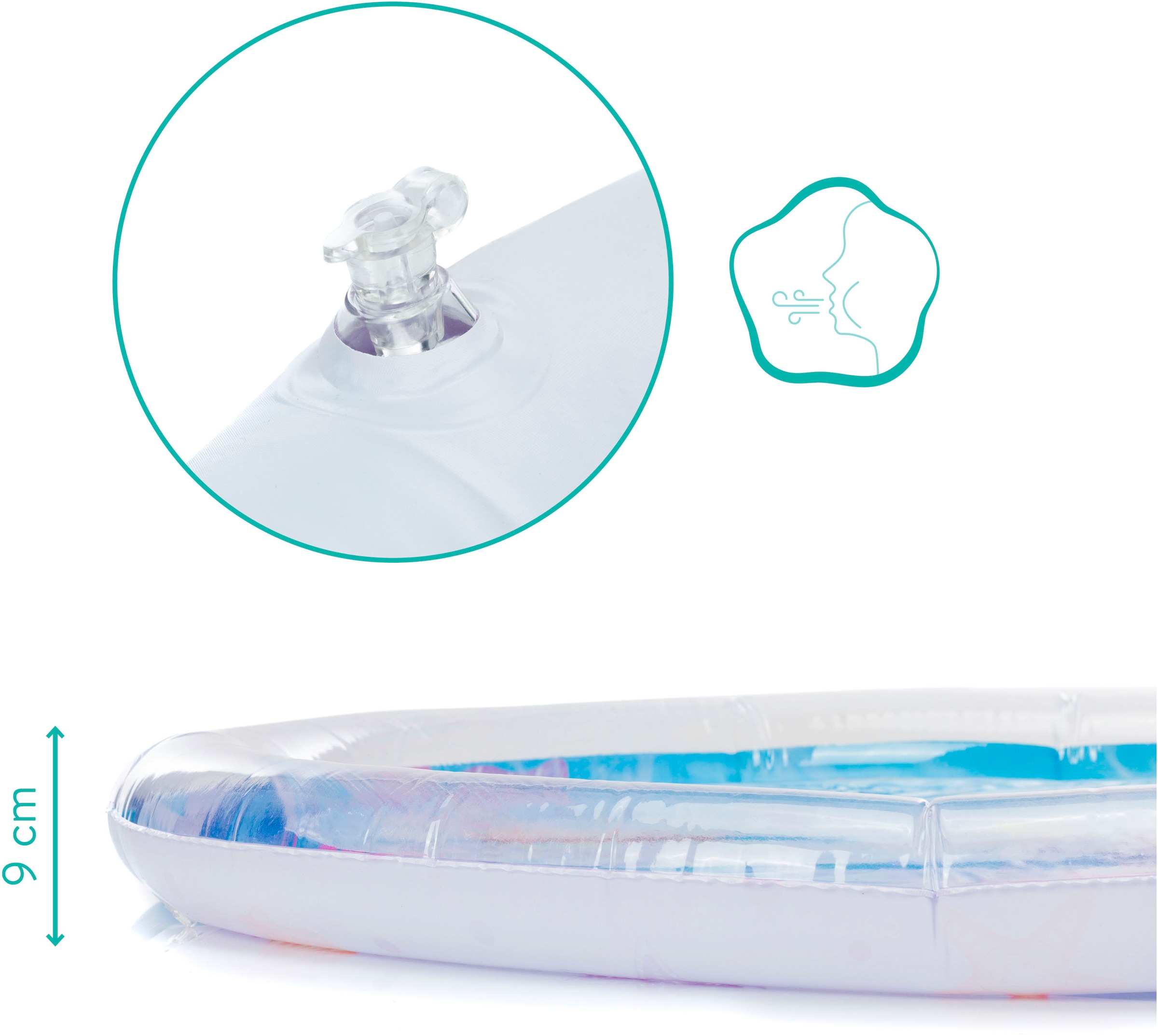 Fillikid Spielmatte »Wasserspielmatte, Ocean rund« teilweise mit Wasser befüllbar