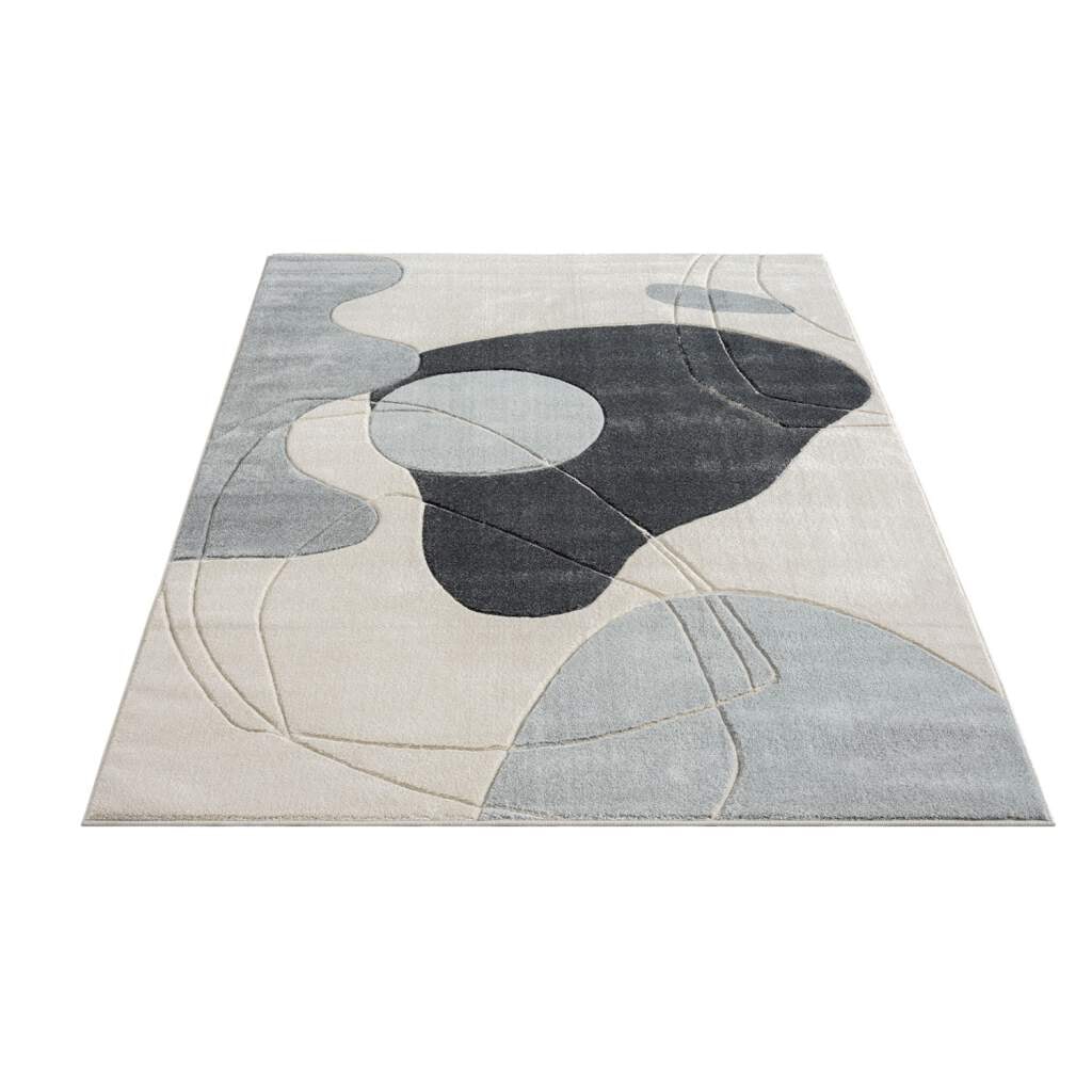 Carpet City Teppich »BONITO 7158«, rechteckig, 11 mm Höhe, Läufer, Flachflor, Hochtief-Muster/ 3D-Effekt, Geo-Muster, Wohnzimmer