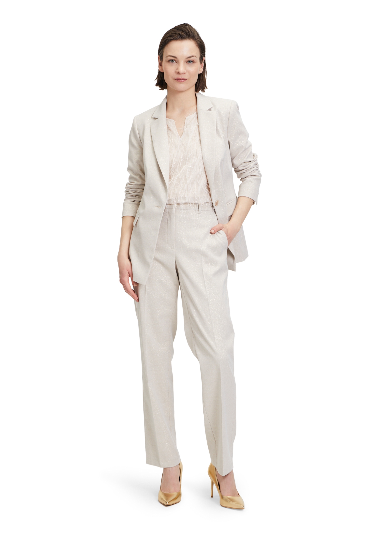 Betty&Co Anzughose »Anzughose im Glitzer-Look«