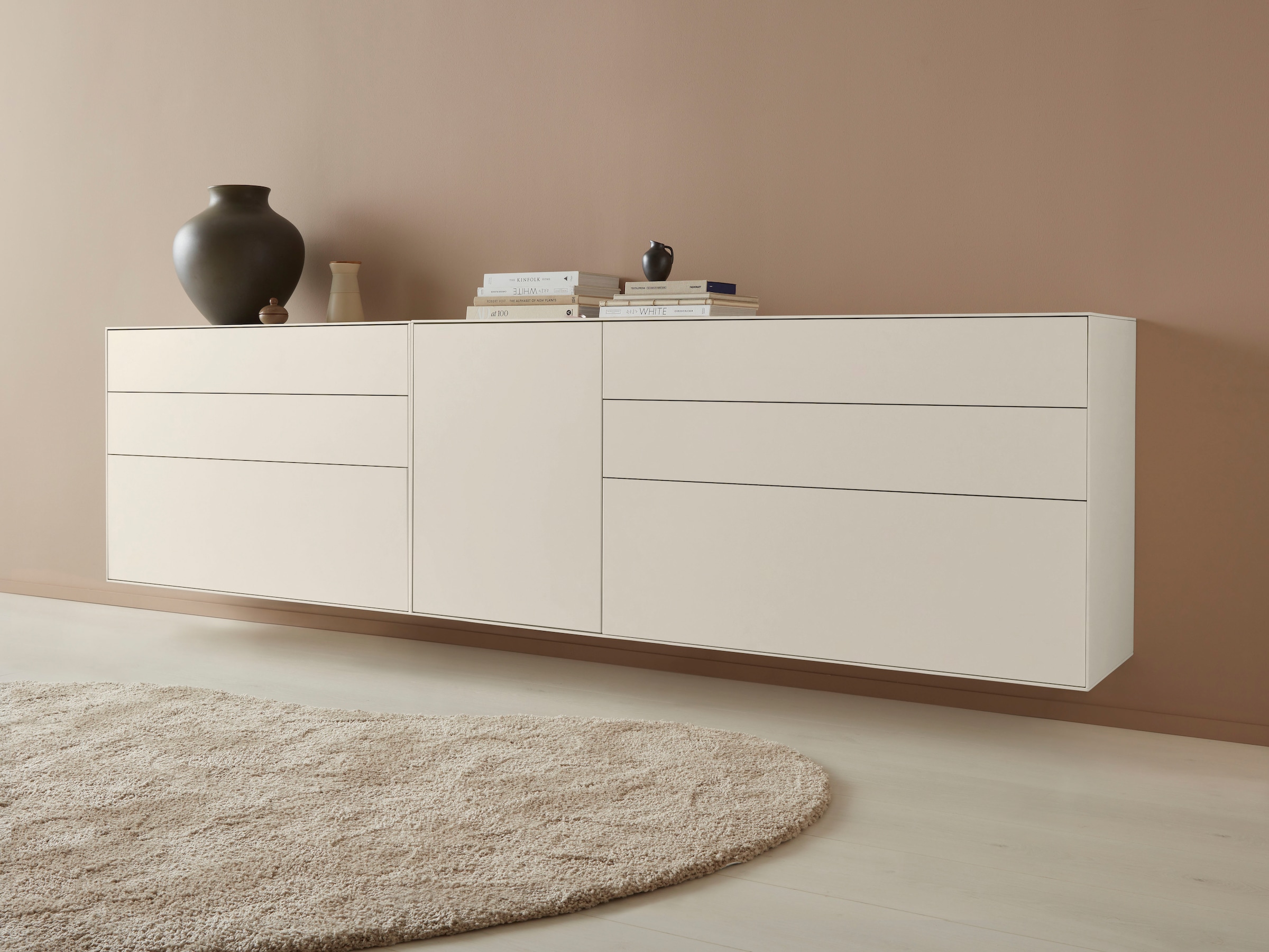 Sideboard »Essentials«, (2 St.), Breite: 279cm, MDF lackiert, Push-to-open-Funktion