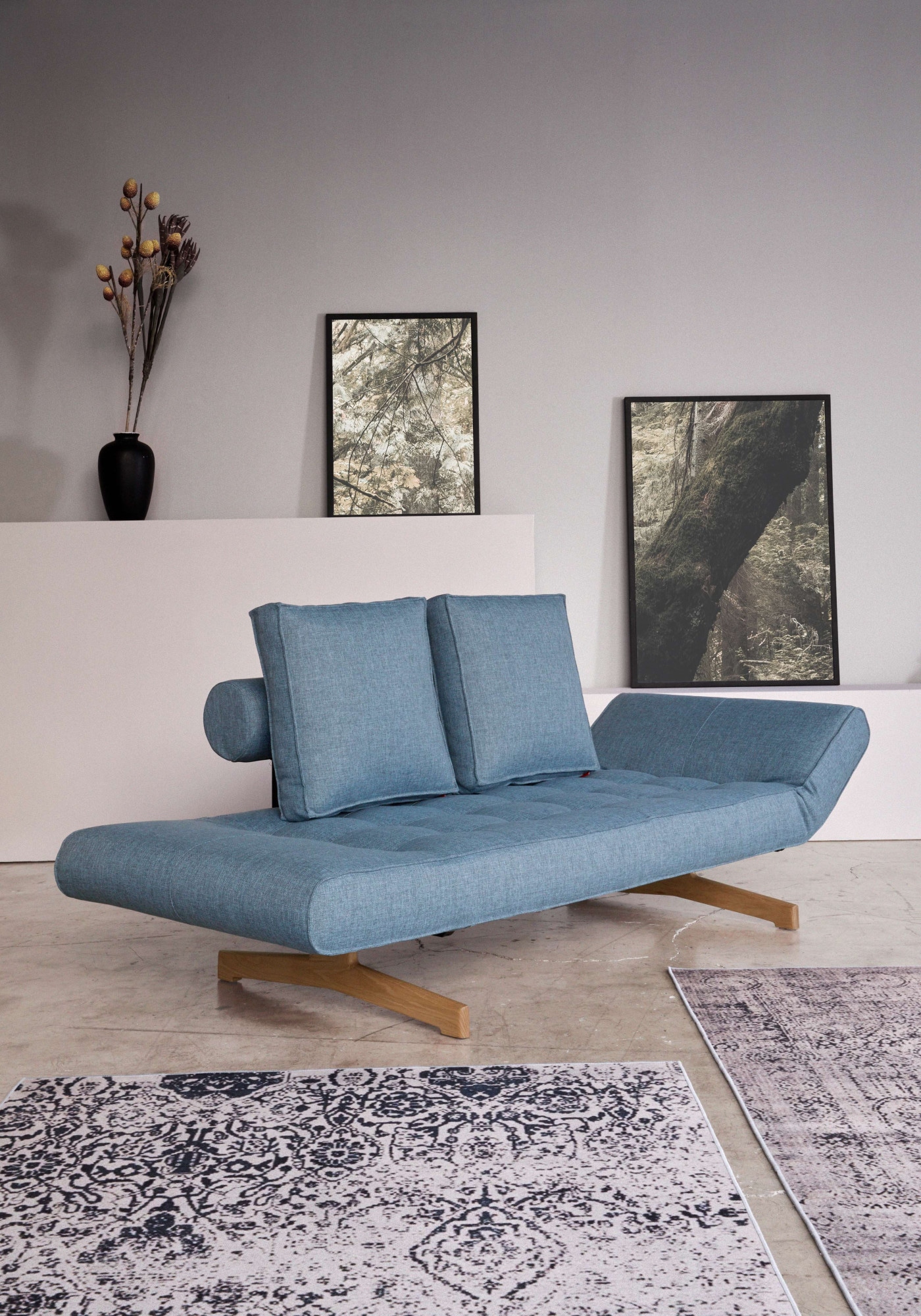 INNOVATION LIVING ™ 3-Sitzer »Ghia Schlafsofa, Couch mit Wohlfühl-Faktor«, eine große Liegefläche mit geringer Stellfläche, beidseitig abklappbar