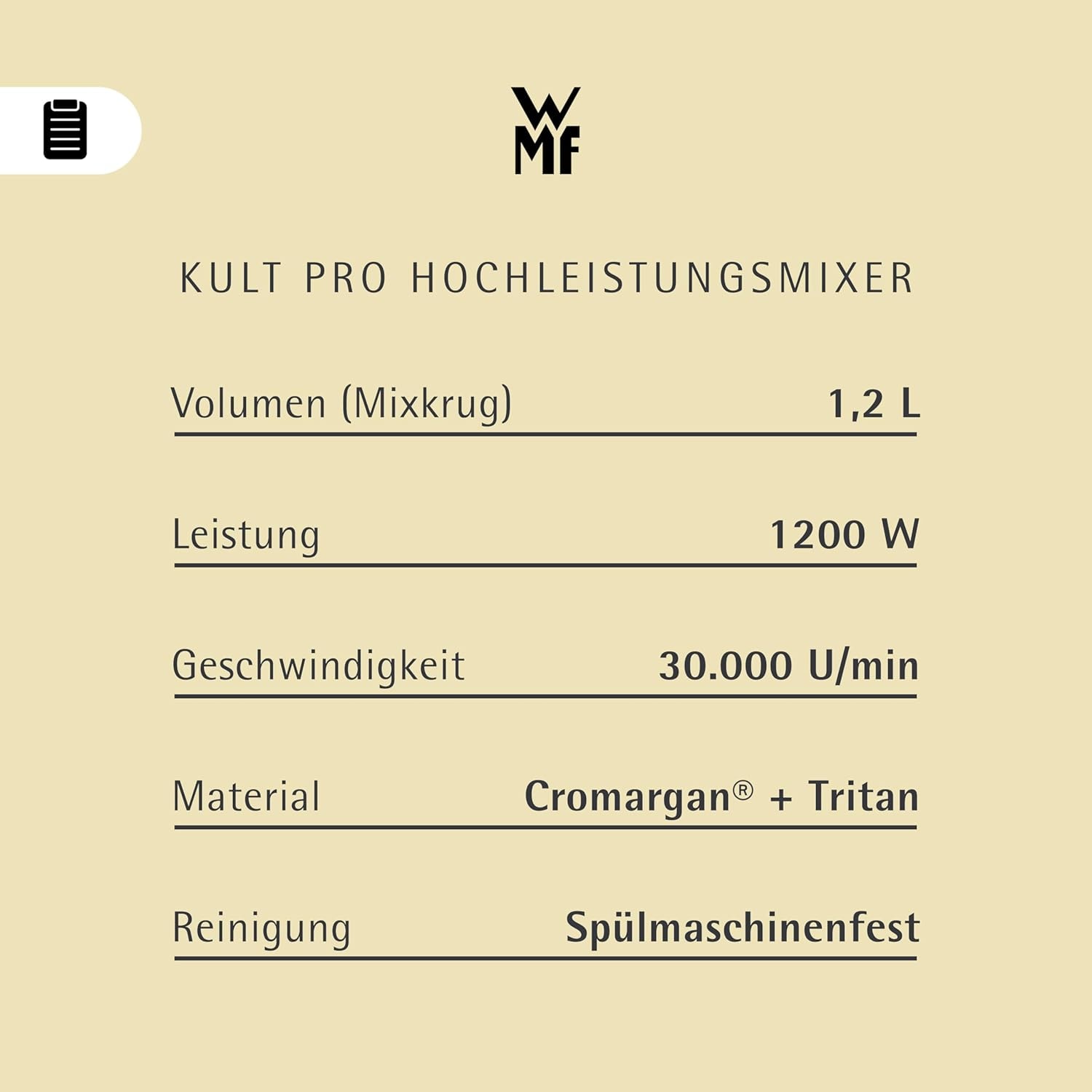 WMF Standmixer »KULT Pro Multifunktionsmixer« 1200 W