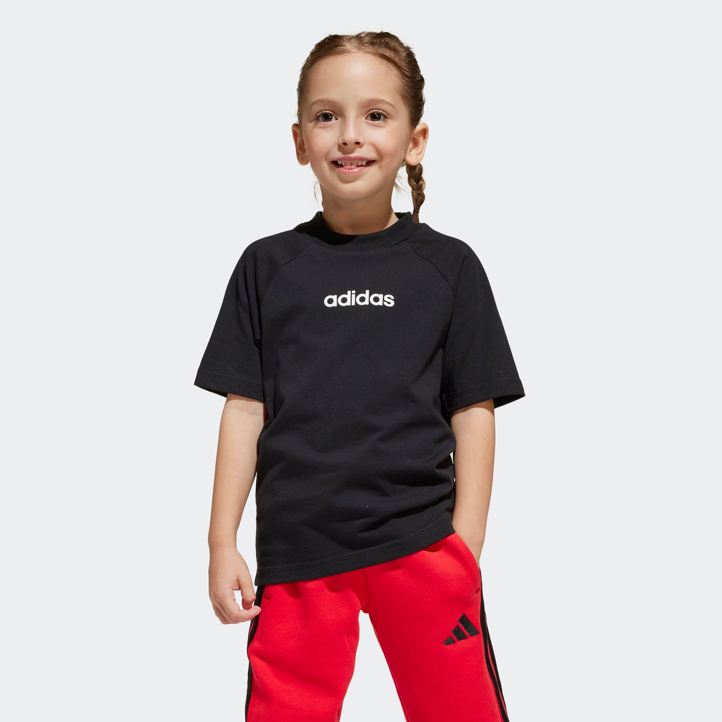 adidas Sportswear T-Shirt »LK LIN TEE 160« für Kinder, Rundhalsausschnitt, ohne Verschluss, weiches Material