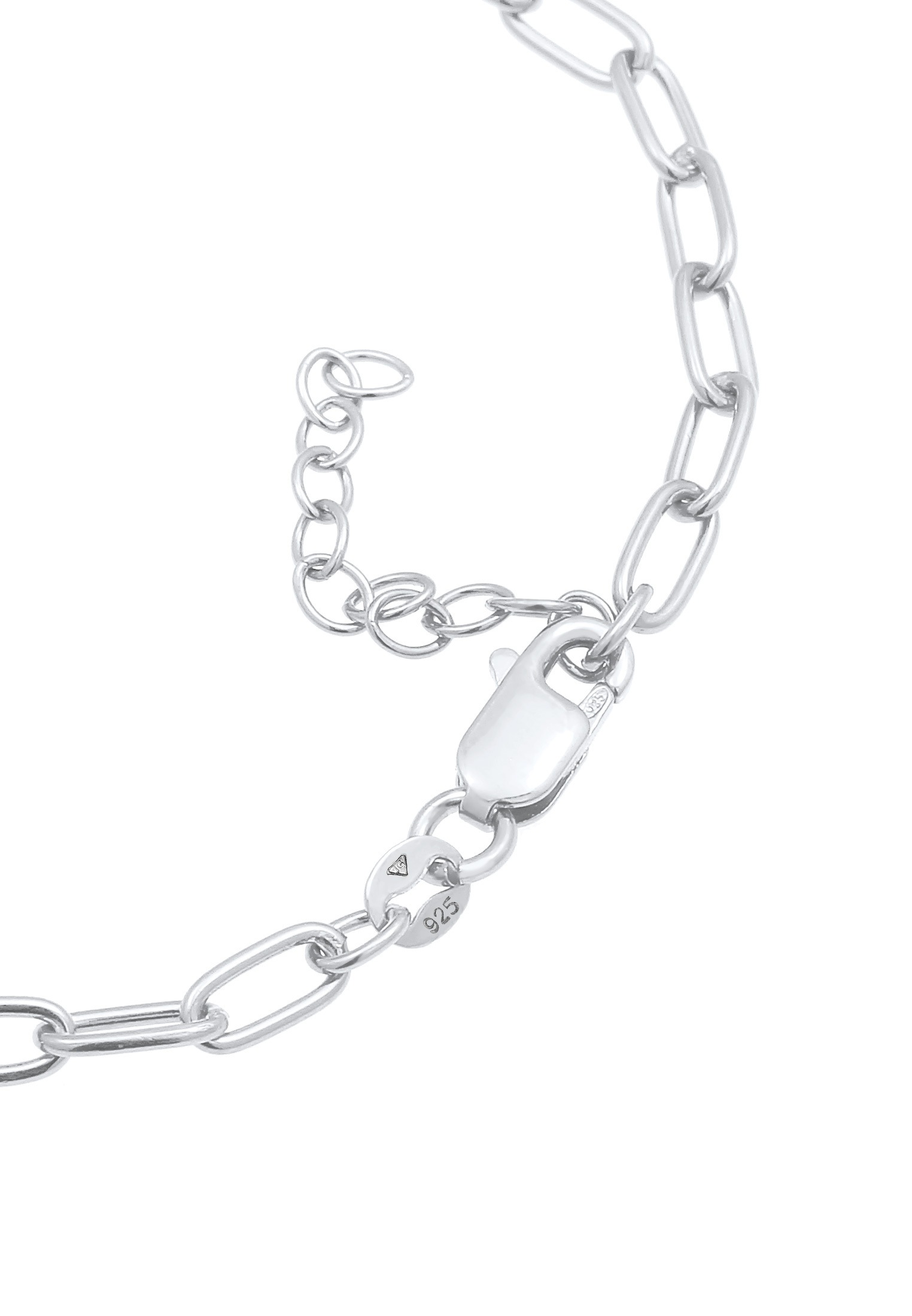 Elli Armkette »Armband Herz Glieder Oval Trend 925 Silber«