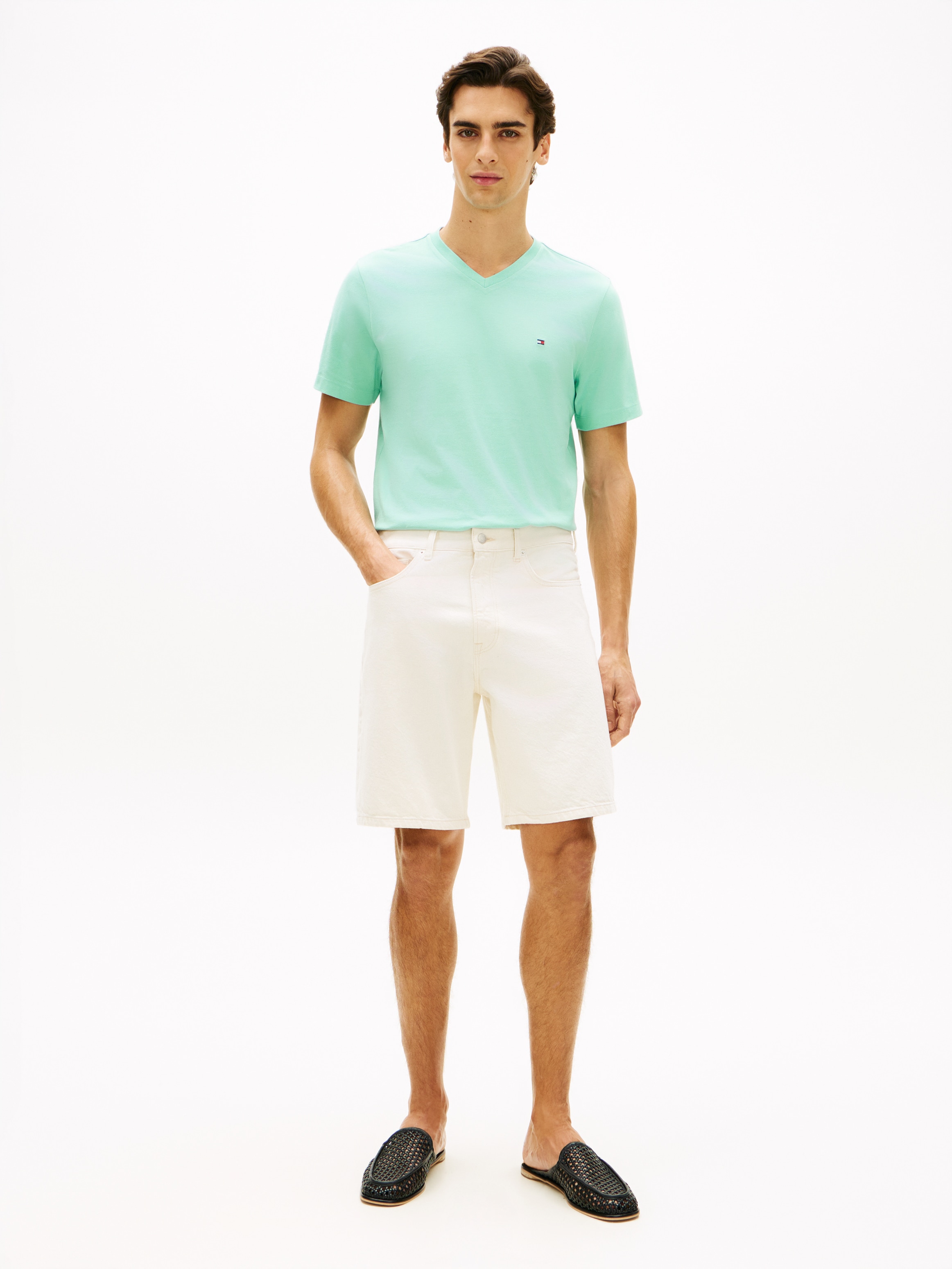 Tommy Hilfiger V-Shirt »ESSENTIAL V-NECK« unifarben, casual, regular fit, Baumwolle,