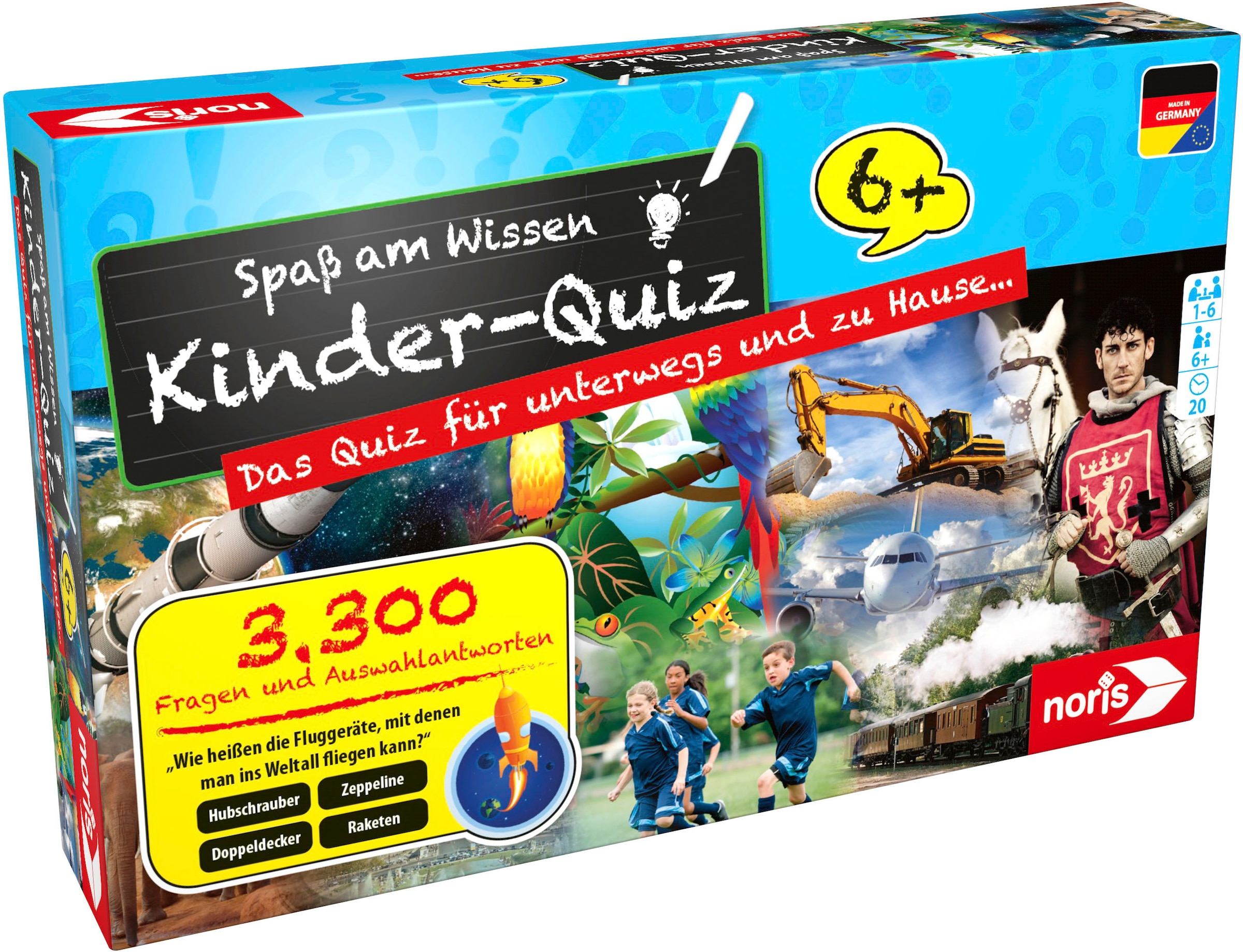 Noris Spiel »Kinderquiz für schlaue Kids blau«, Made in Germany