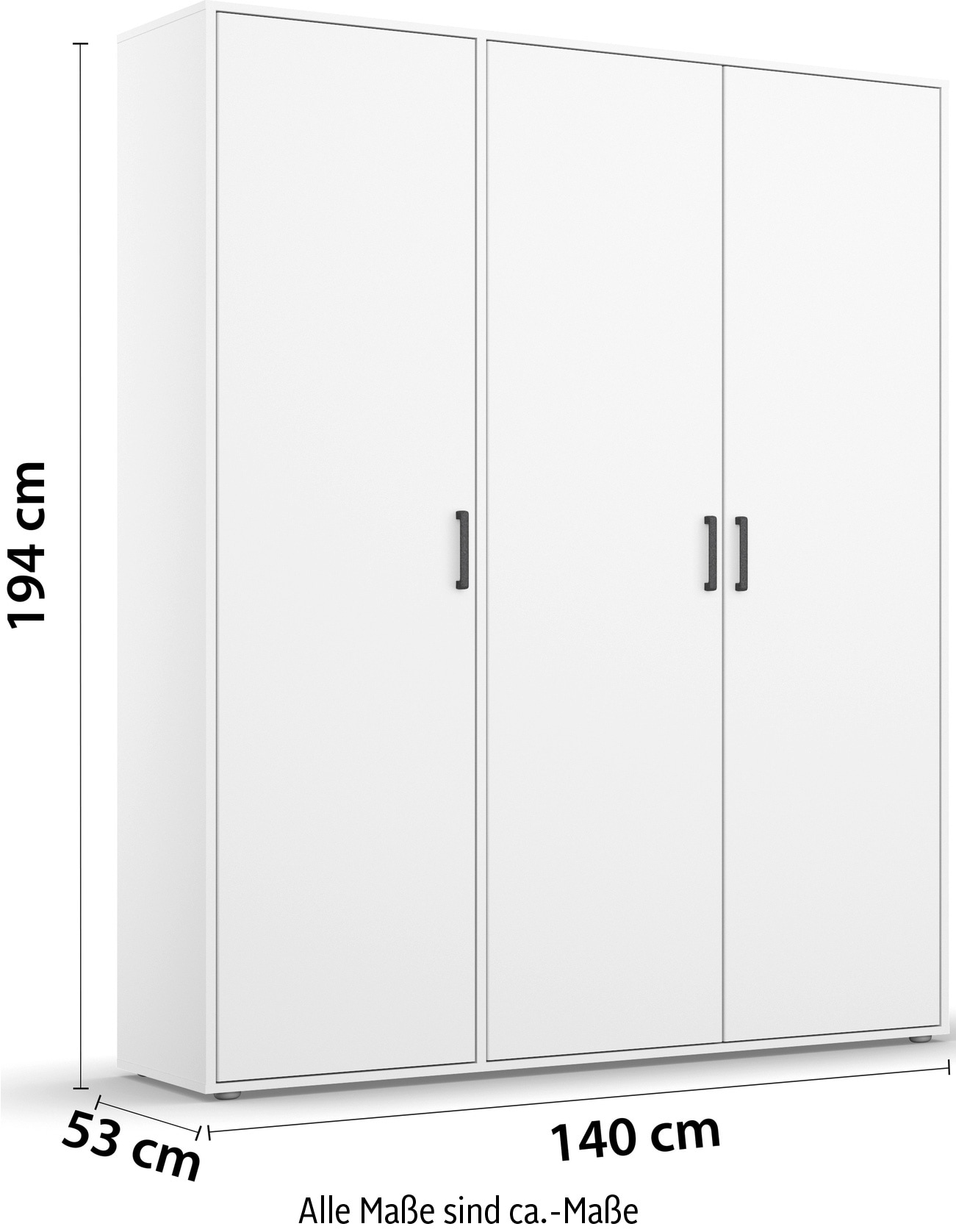 rauch Kleiderschrank »VOYAGER Otto´s Choice Garderobe Wäscheschrank TOPSELLER Schlafzimmer« in 3 verschiedenen Ausstattungen BASIC/CLASSIC/PREMIUM,  Schrank mit modernen Griffen in  viel Stauraum MADE IN GERMANY
