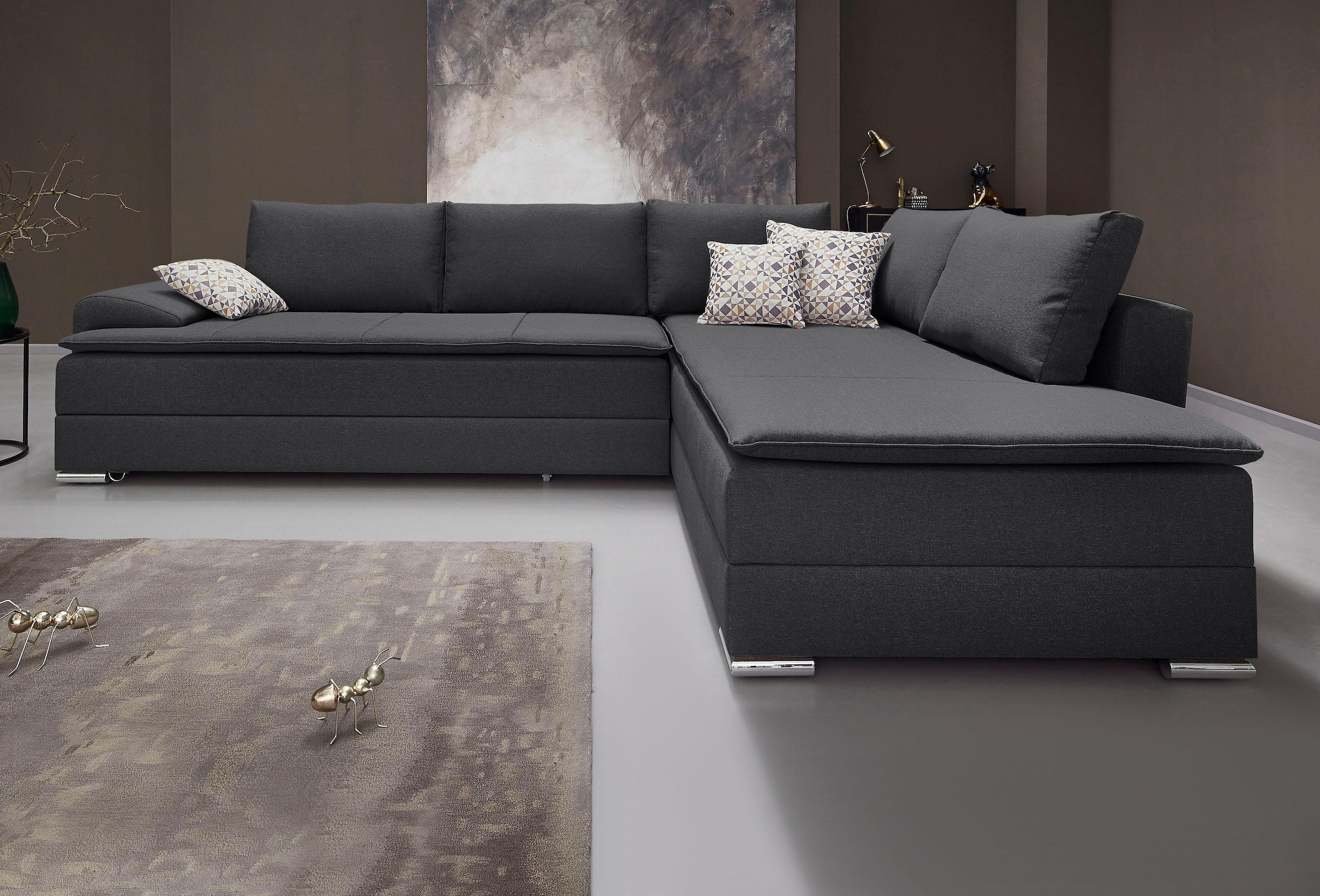 Ecksofa »Night & Day L-Form«, mit Boxspring Bettfunktion 180x200 cm, Dauerschläfer