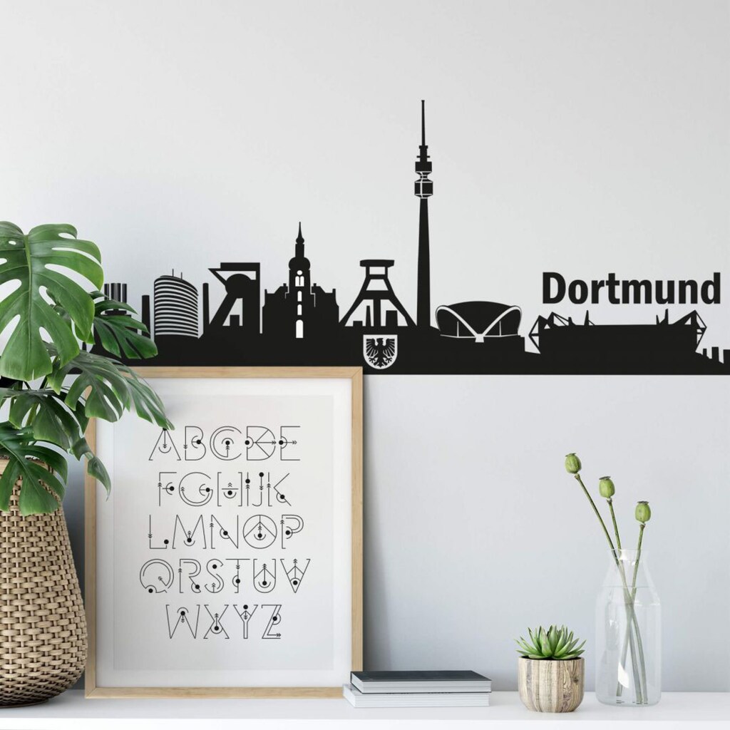 Wall-Art Wandtattoo »XXL Stadt Skyline Dortmund 90cm«, (1 St.)