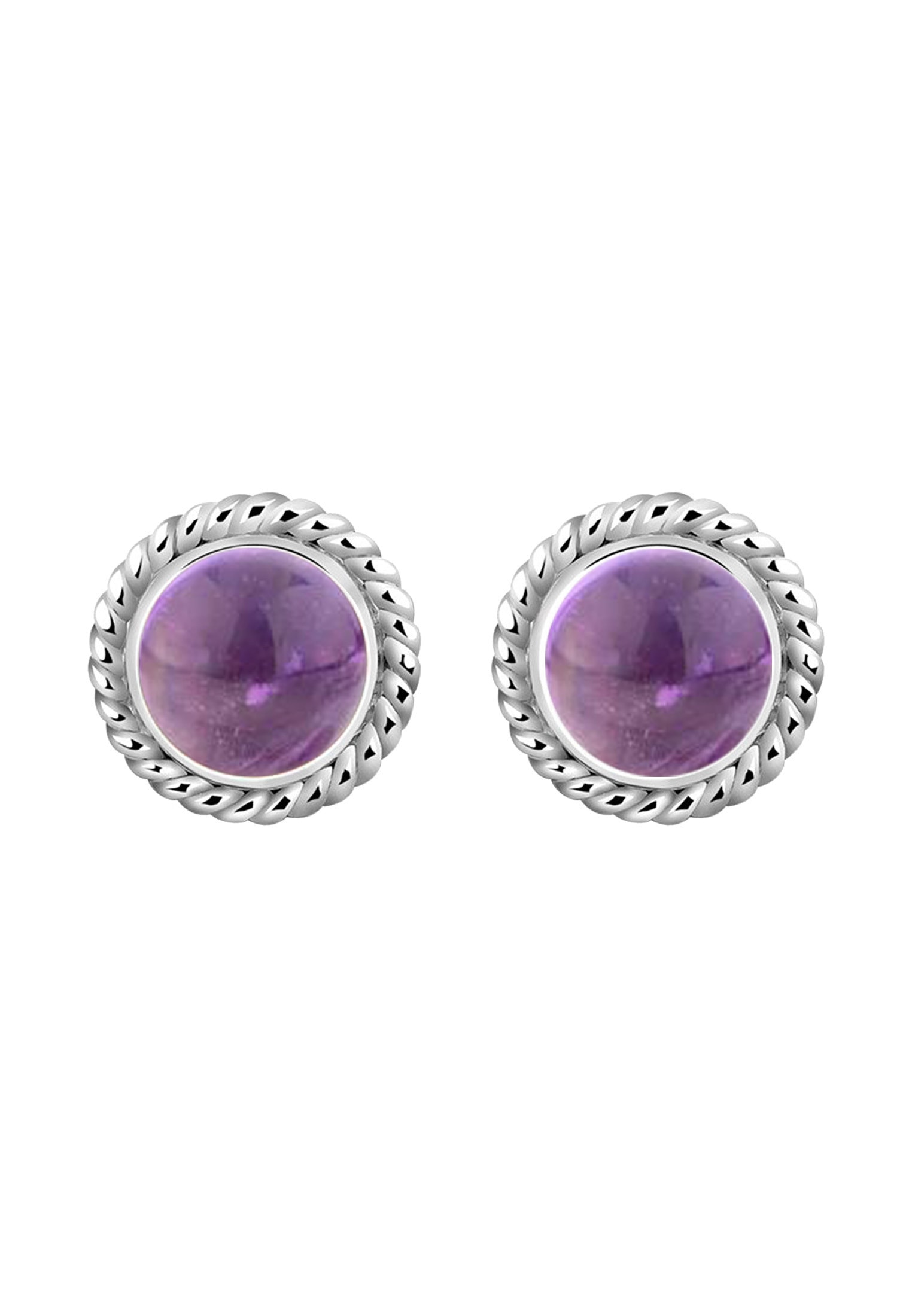 Nenalina Paar Ohrstecker »Ohrringe Amethyst Geburtsstein Februar Trend 925 Silber«
