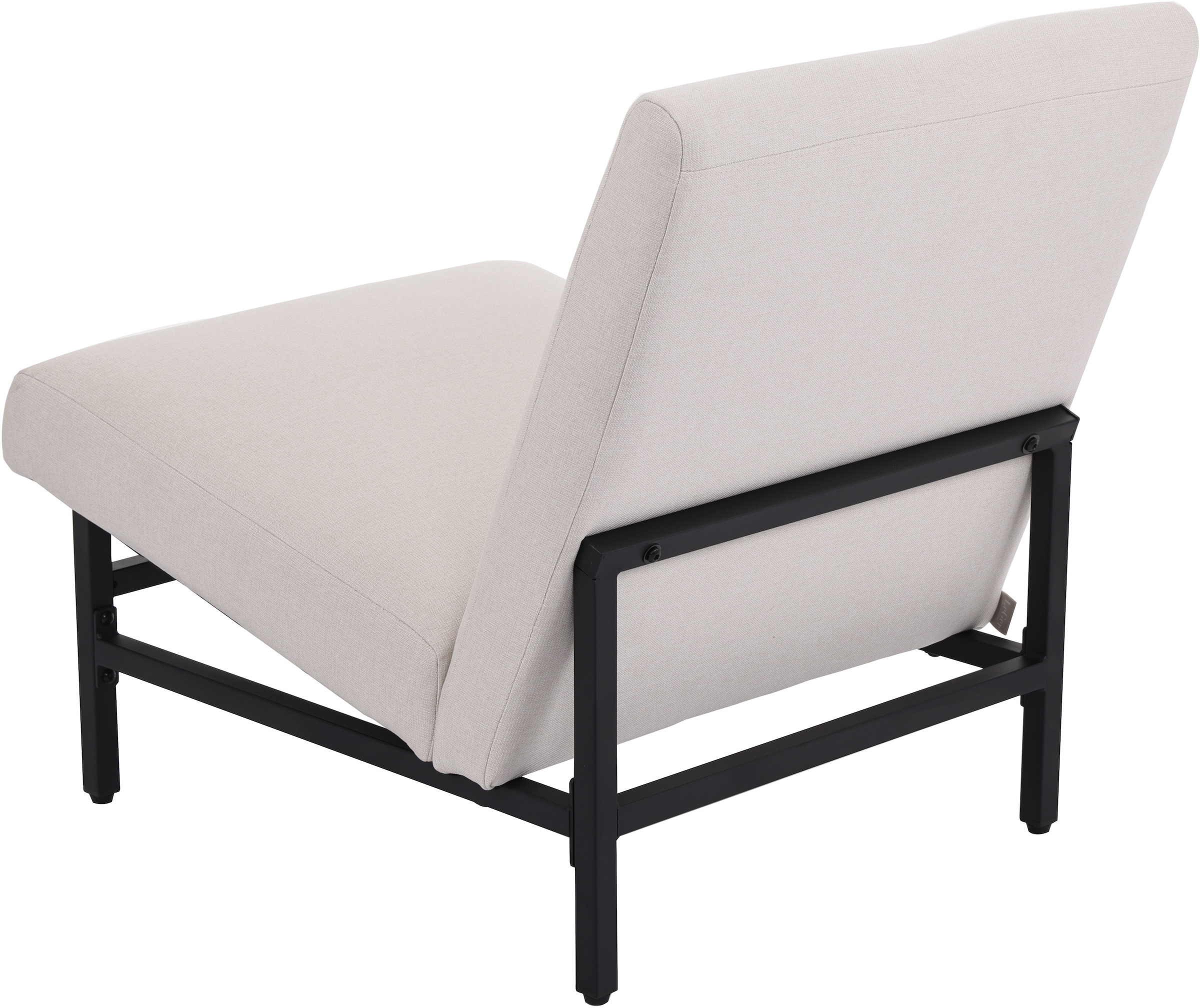 LeGer Home by Lena Gercke Sessel »SORAAYA Lounge-Sessel, Lese-Sessel, TV-Sessel« schwarzes Metall-Gestell, feiner Web-Stoff