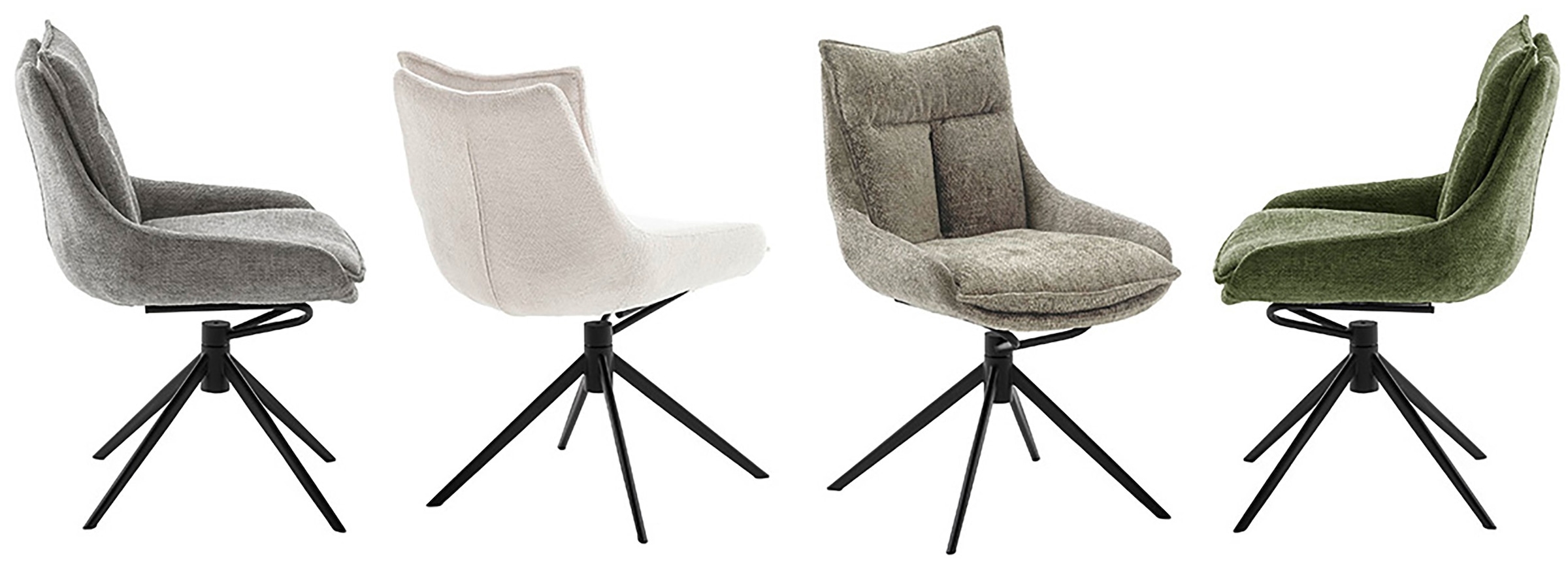 MCA furniture Esszimmerstuhl »PARKER« () (2er-Set), drehbar 360°, Dreh- & Schwingfunktion, Belastbarkeit 120 kg