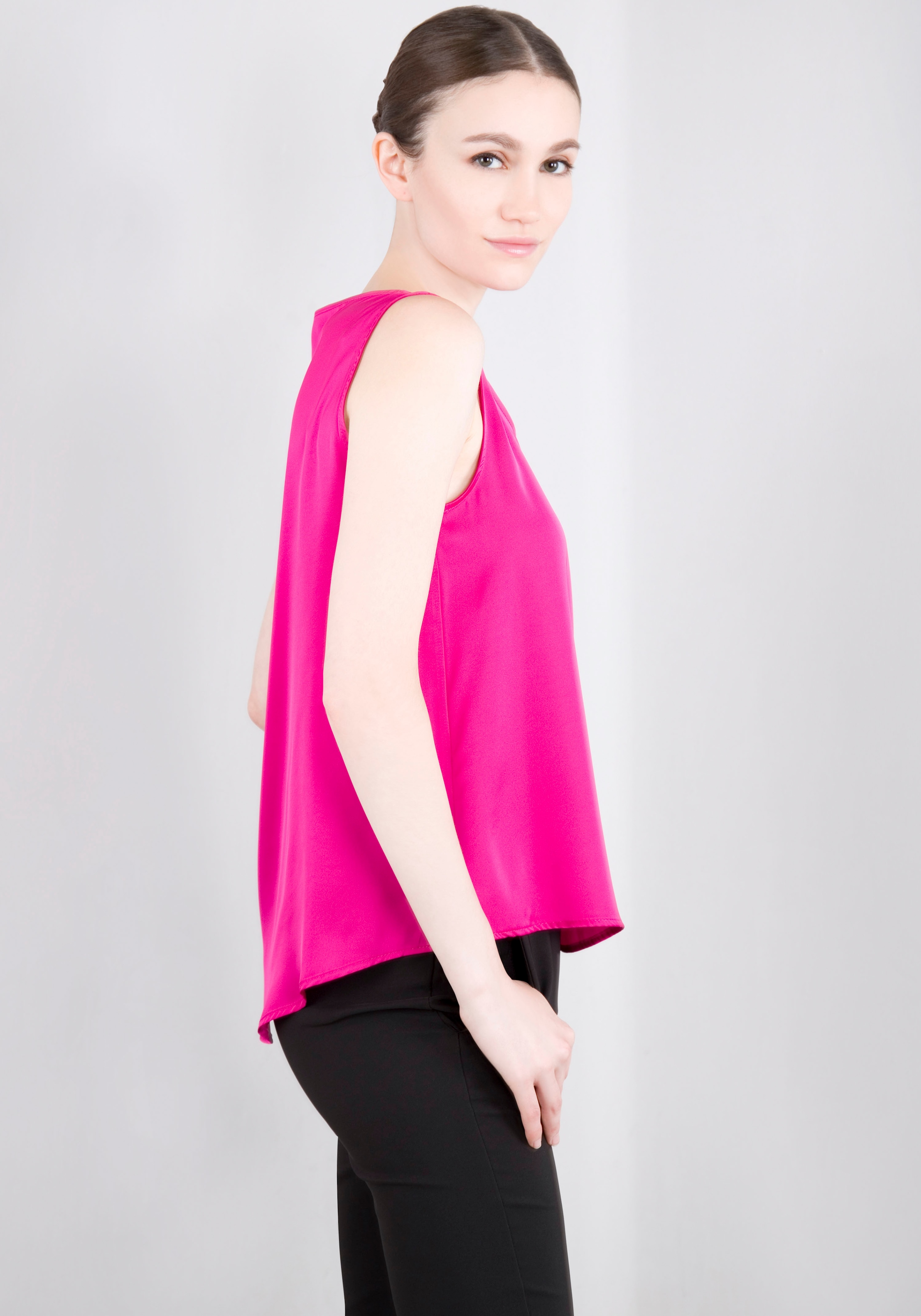 IMPERIAL Blusentop in glänzender Satinqualität