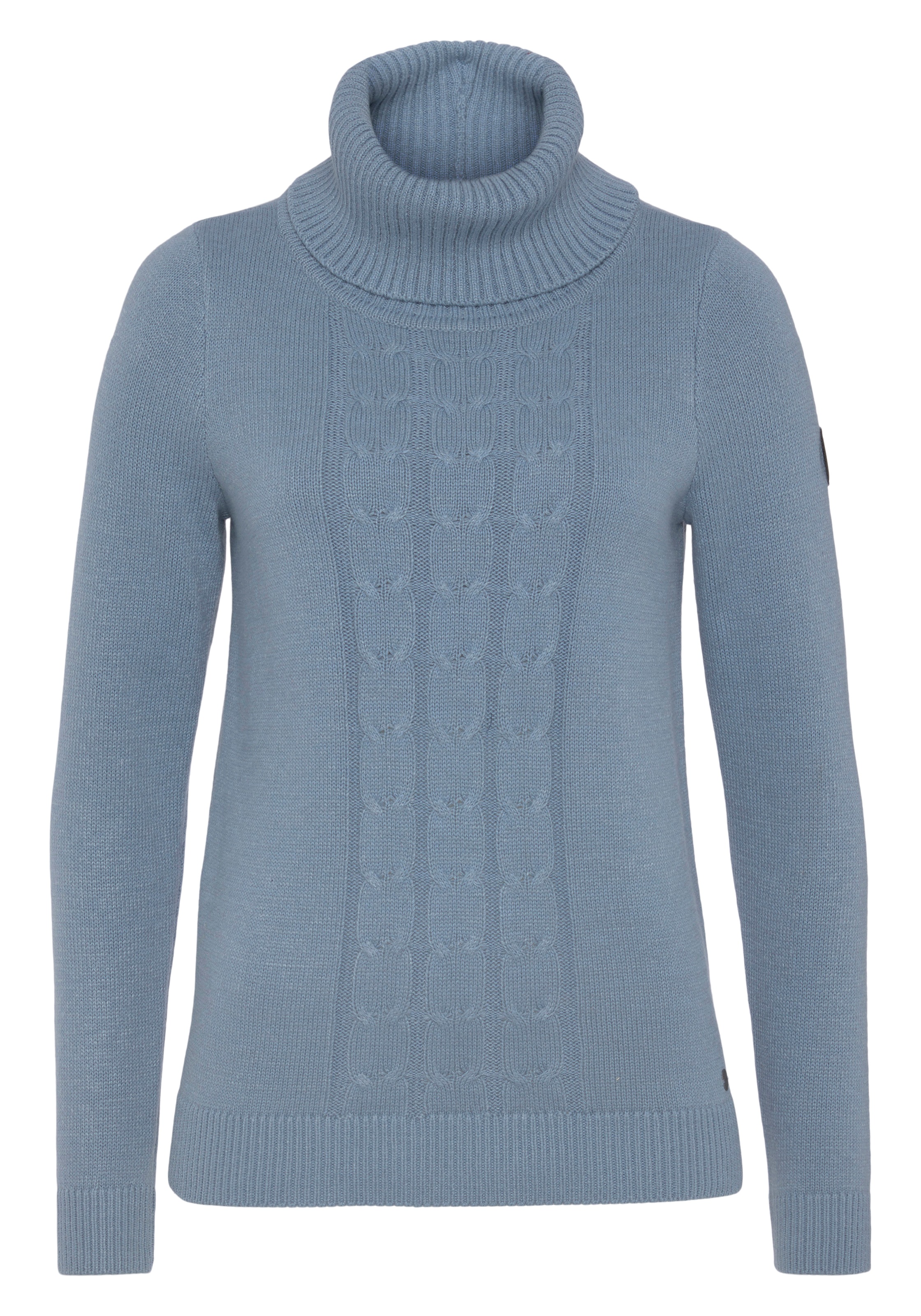 KangaROOS Rollkragenpullover, mit tollem Zopf-Strickmuster