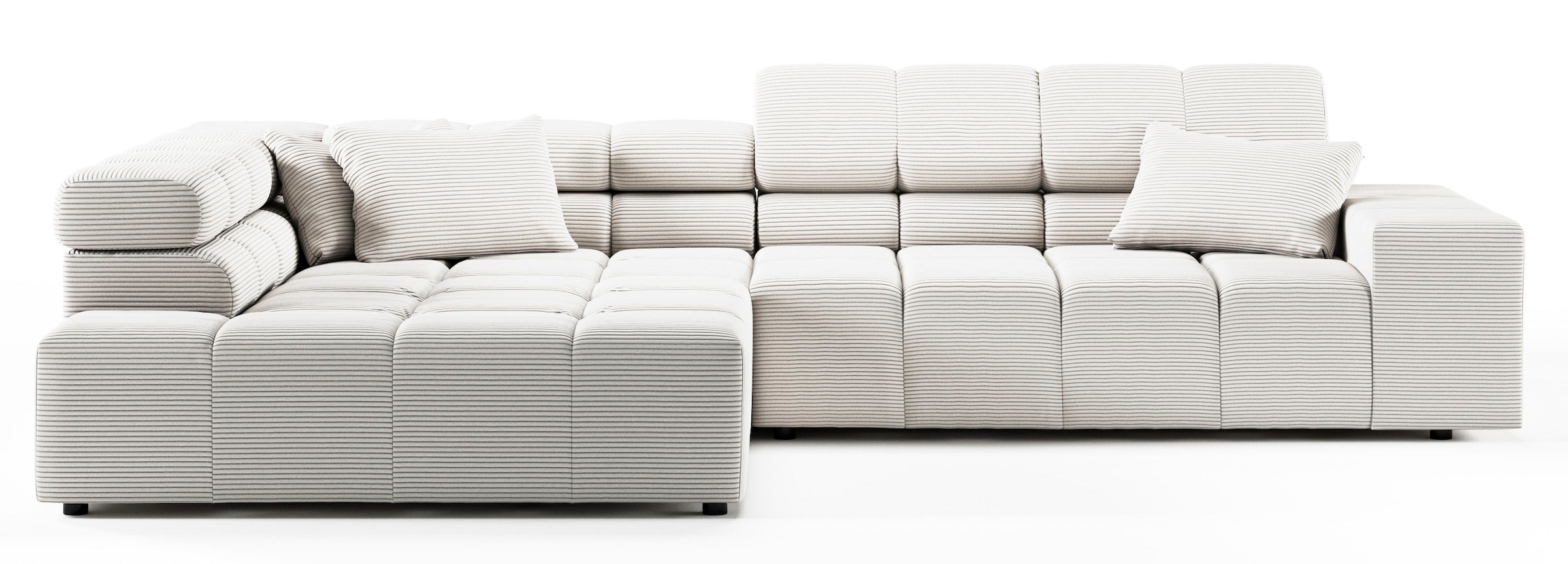 INOSIGN Ecksofa »Ancona incl. Kopfteilverstellung, Breite 319cm, L-Form«, wahlweise motorische Sitztiefenverstellung, auch in Cord + Easy Care