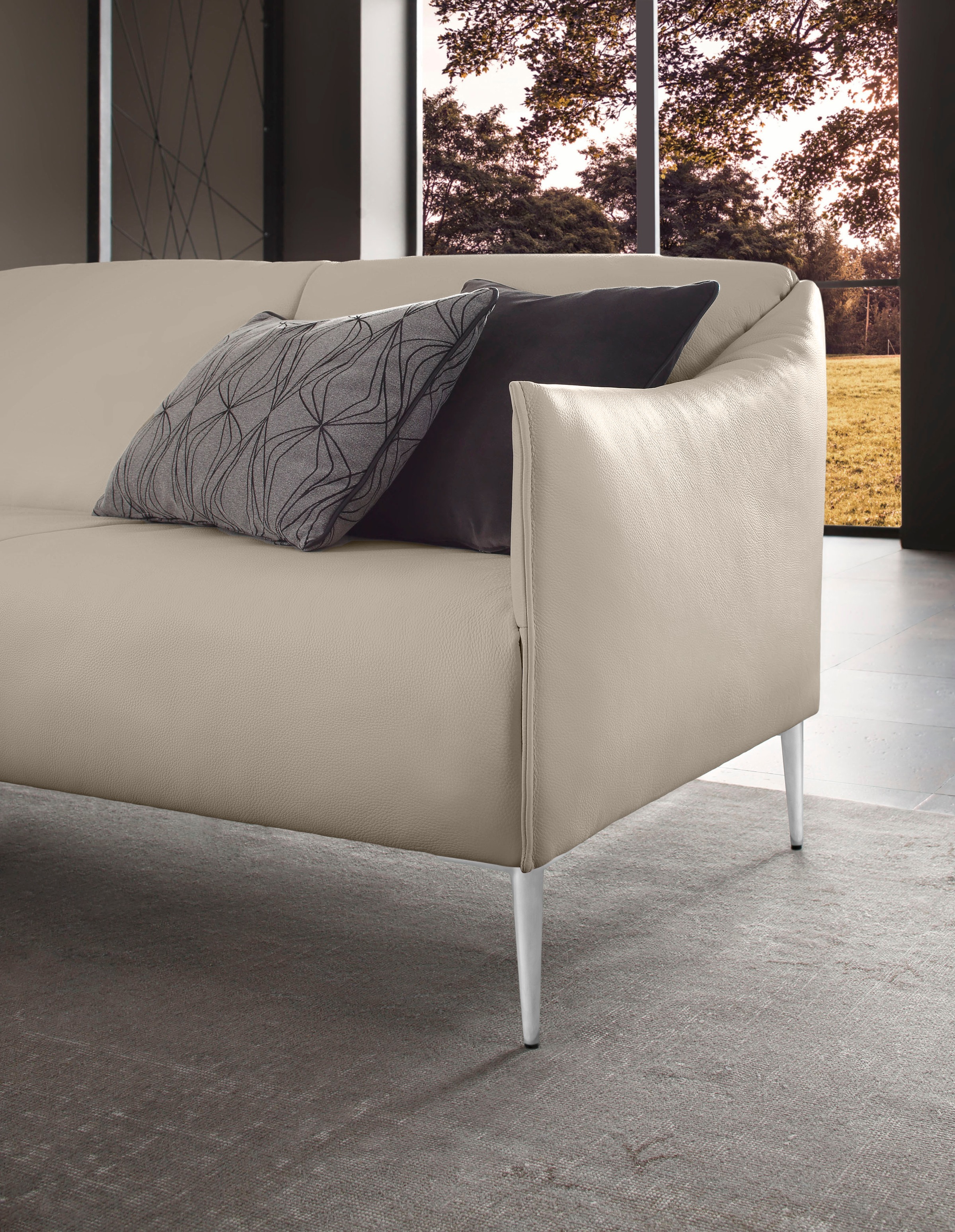 W.SCHILLIG 2-Sitzer »sally«, mit Metallfüßen in Chrom glänzend, Breite 154 cm