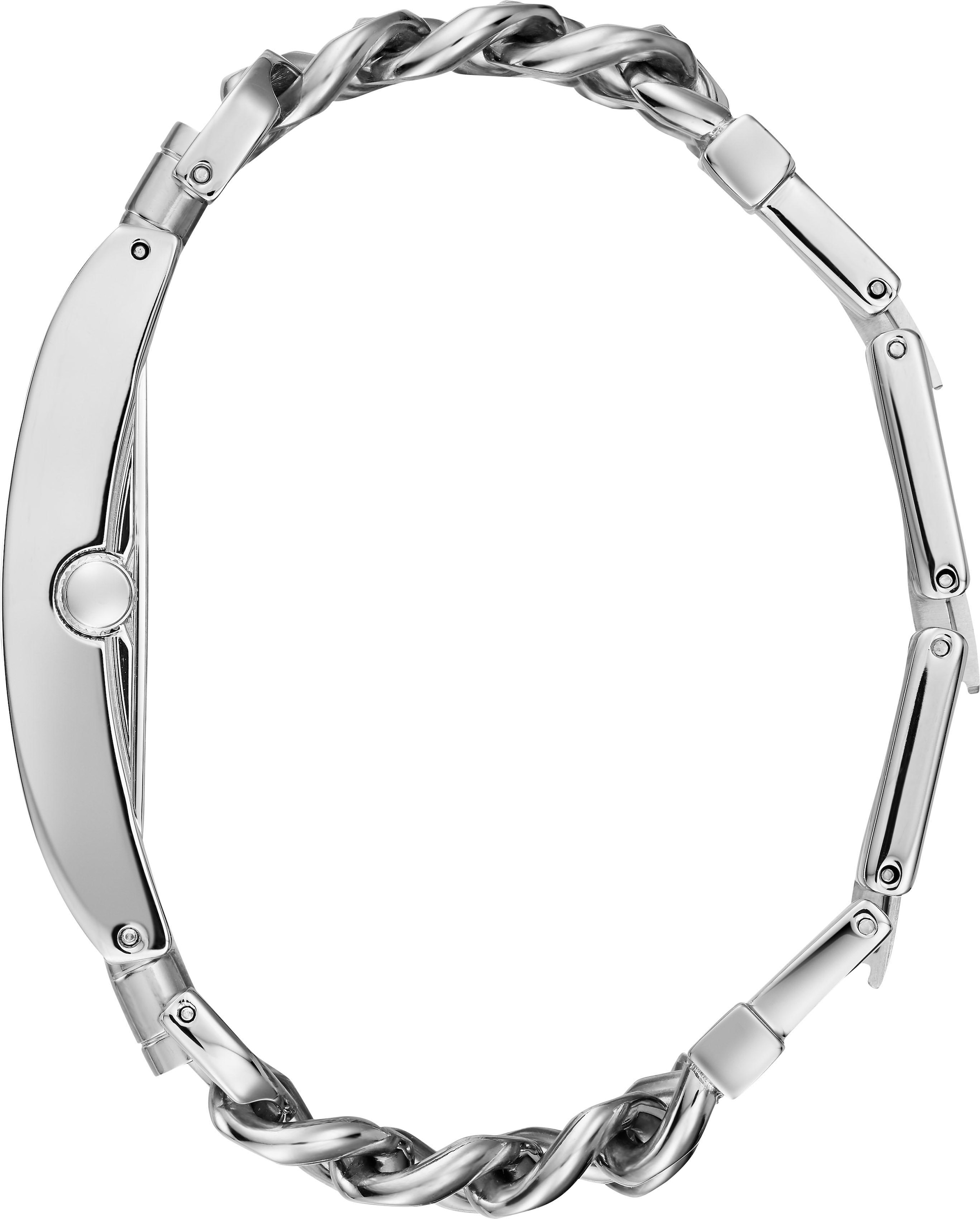 Guess Quarzuhr »HEAVY METAL«, Armbanduhr, Damenuhr, Armband Kettengliederung